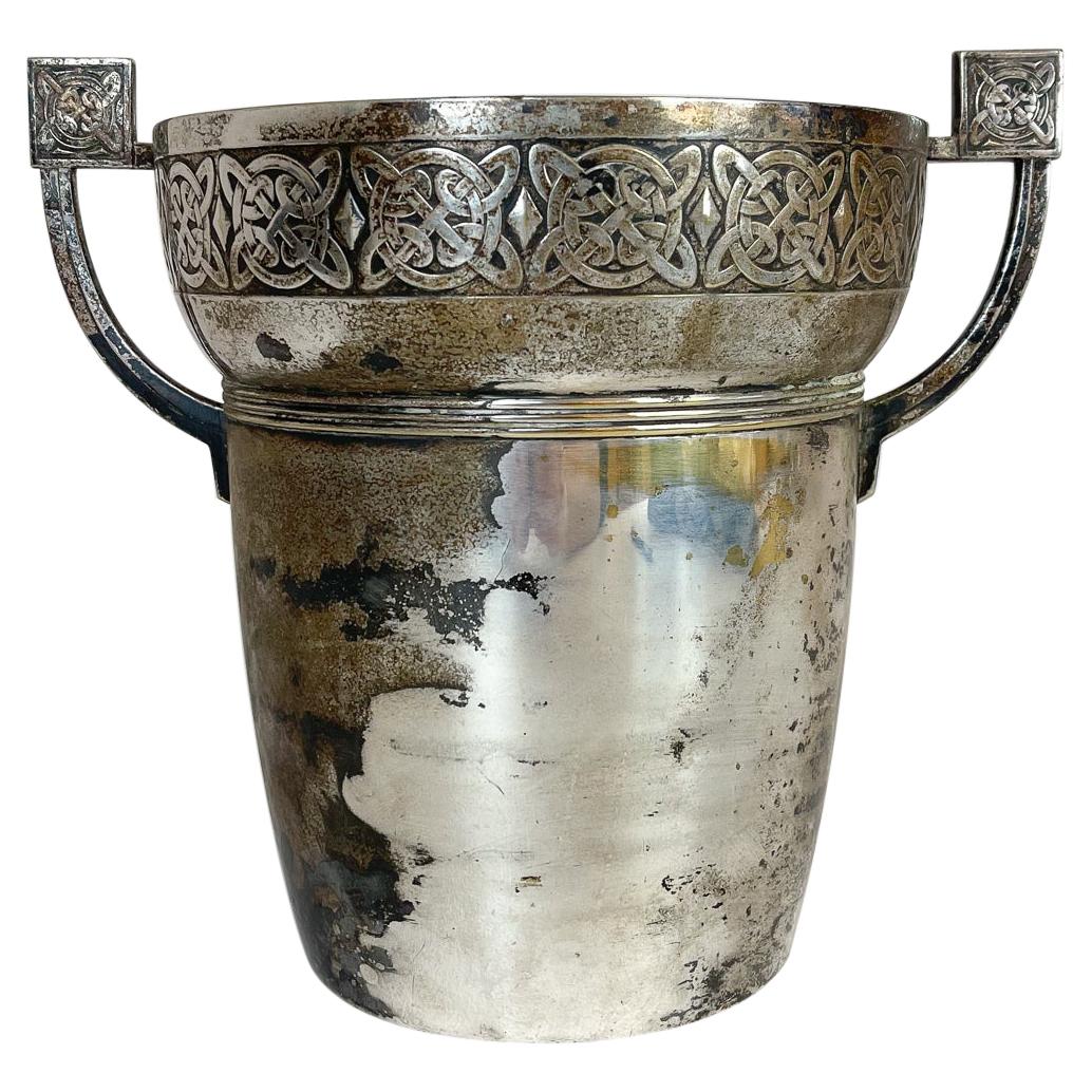 Raffreddatore di champagne Art Deco a rilievo Svezia, anni '30