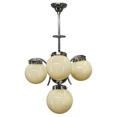 Lampadario in bicchieri da champagne in stile Art Déco, Cecoslovacchia, anni ’30