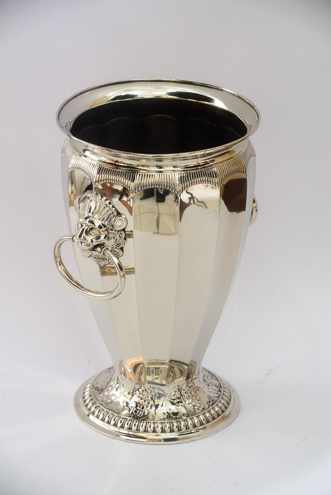 Art Deco Champagne or wine cooler alpaca vienna around 1920s
Only Polished