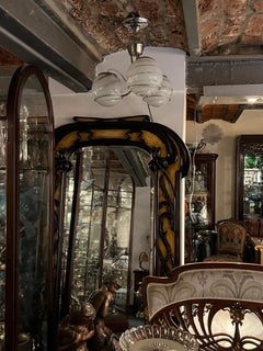 Art Deco Chandelier, 1920, Italian, Material: Murano and Chrome