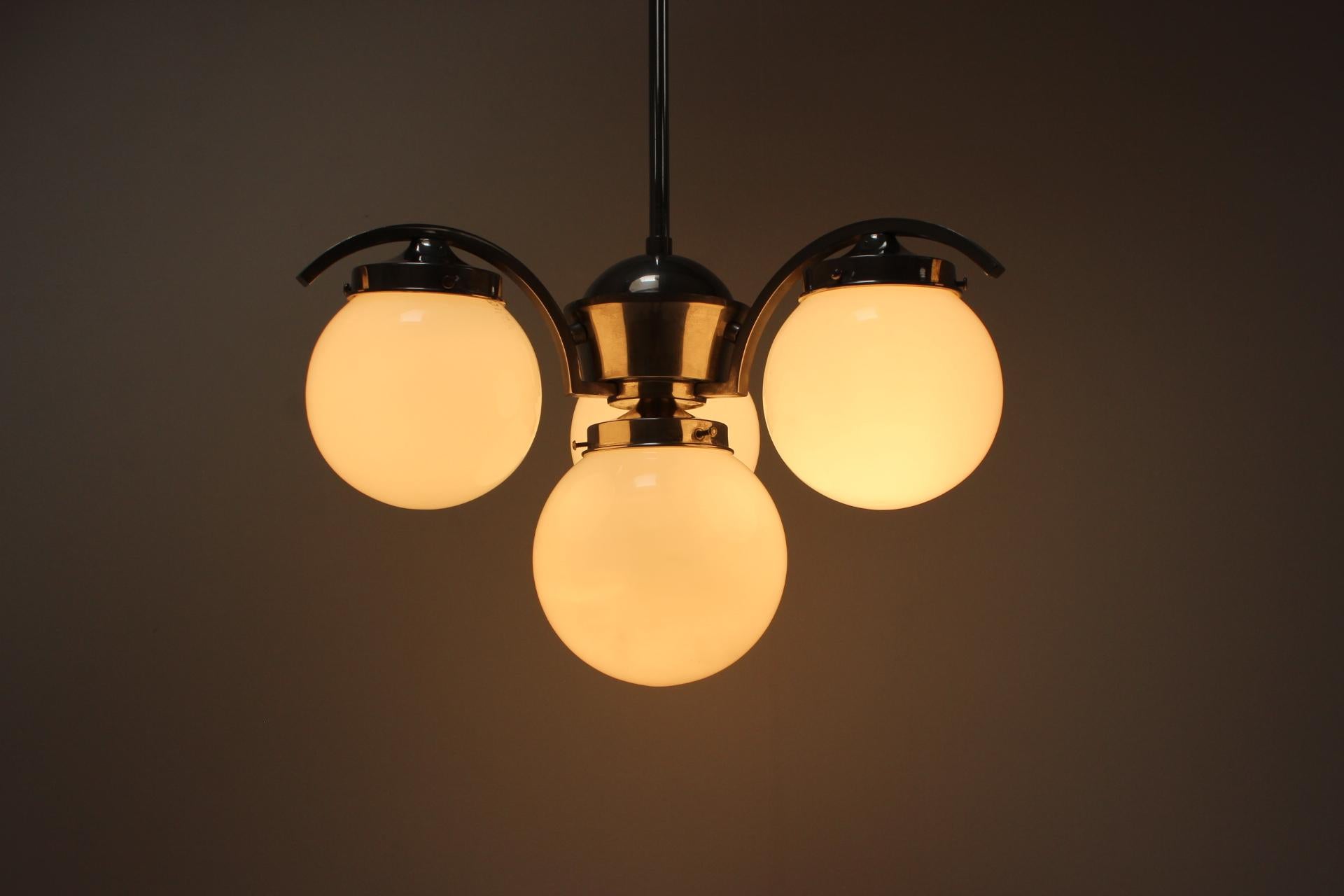 Lustre Art déco des années 1930, Tchécoslovaquie en vente 4