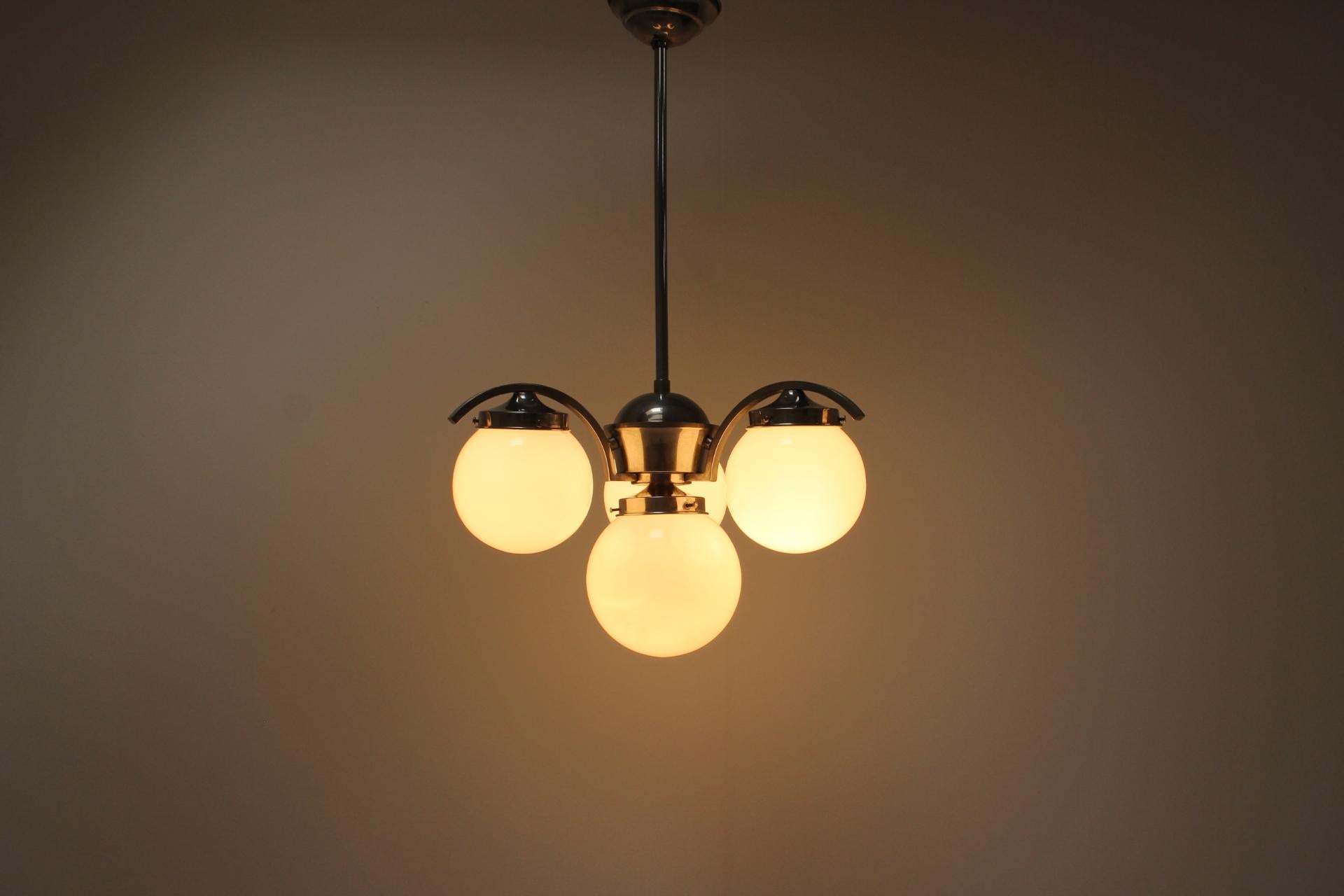 Lustre Art déco des années 1930, Tchécoslovaquie en vente 5