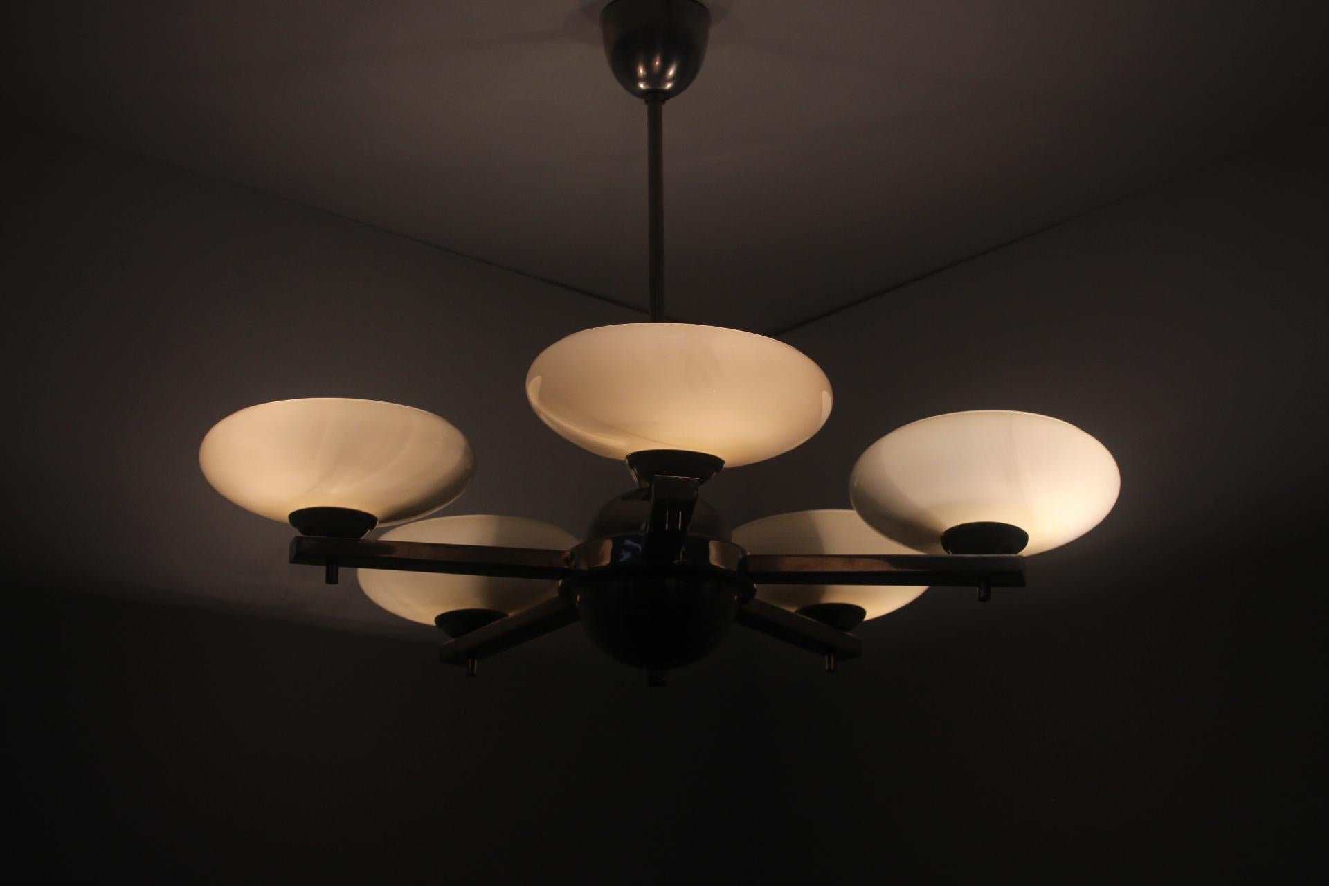 Art Déco Lampadario Art Deco  Anni '30, Cecoslovacchia in vendita