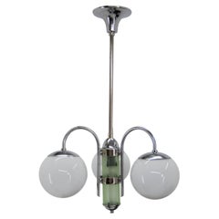 Art Deco Chandelier, 1930s, Restored