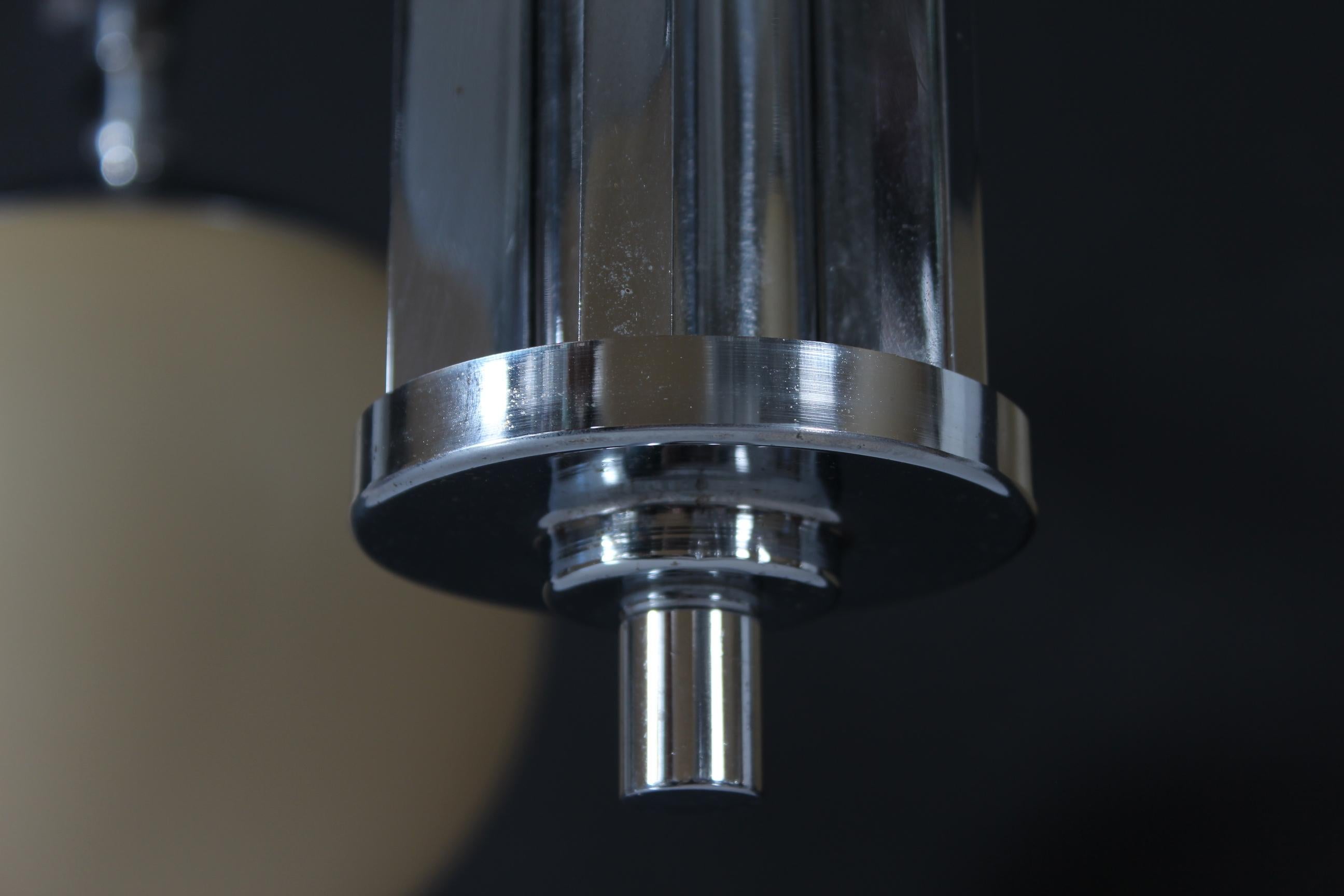 Art Deco Chandelier 5-armed with Ball Shaped Shades by Fog & Mørup Denmark 1930s In Good Condition In Silkeborg, Silkeborg