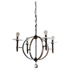Antique Art Deco Chandelier Attributed To Jacques Adnet
