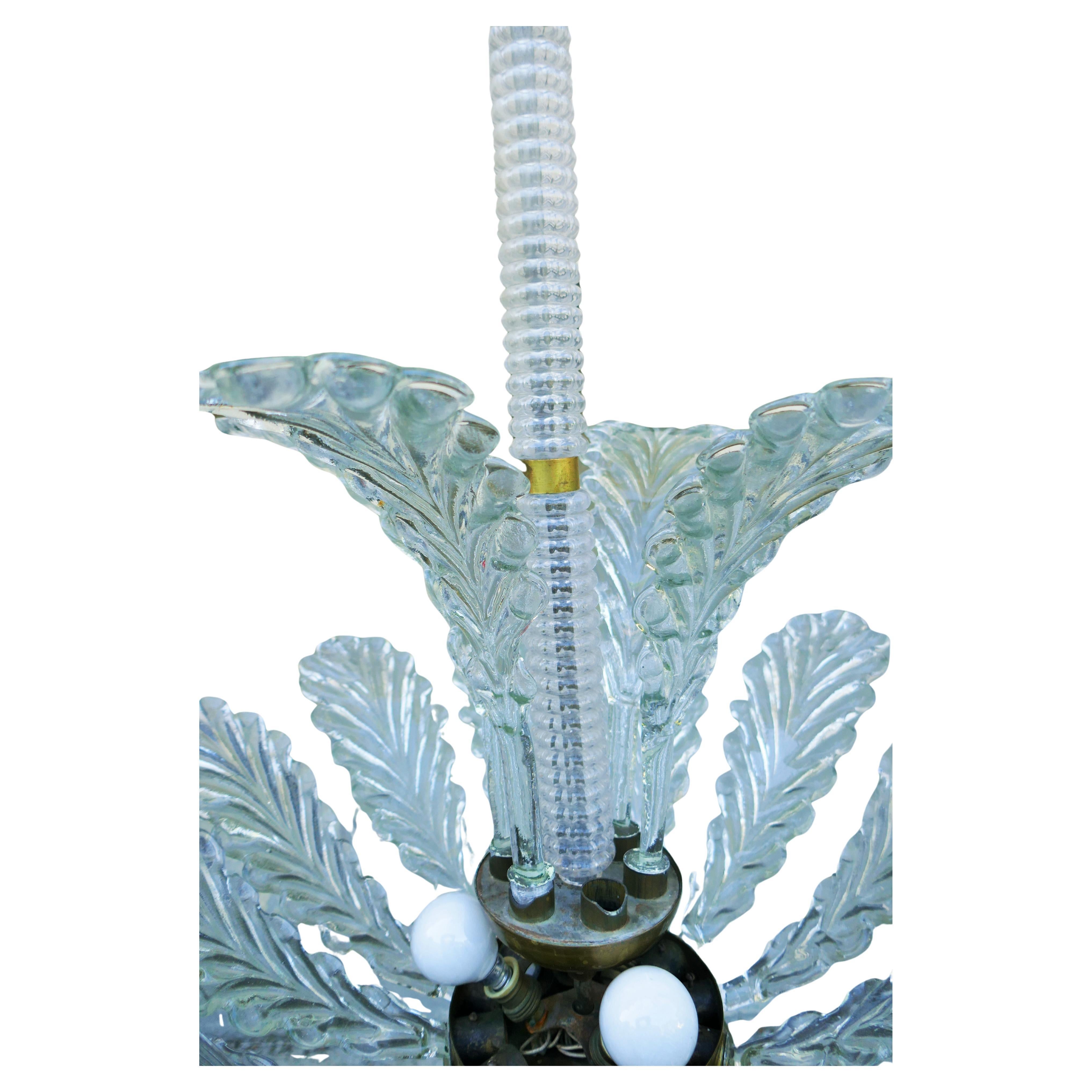 Art Deco chandelier attributed to Venini
Slight defect in a vertical tube
Good condition.
Thanks