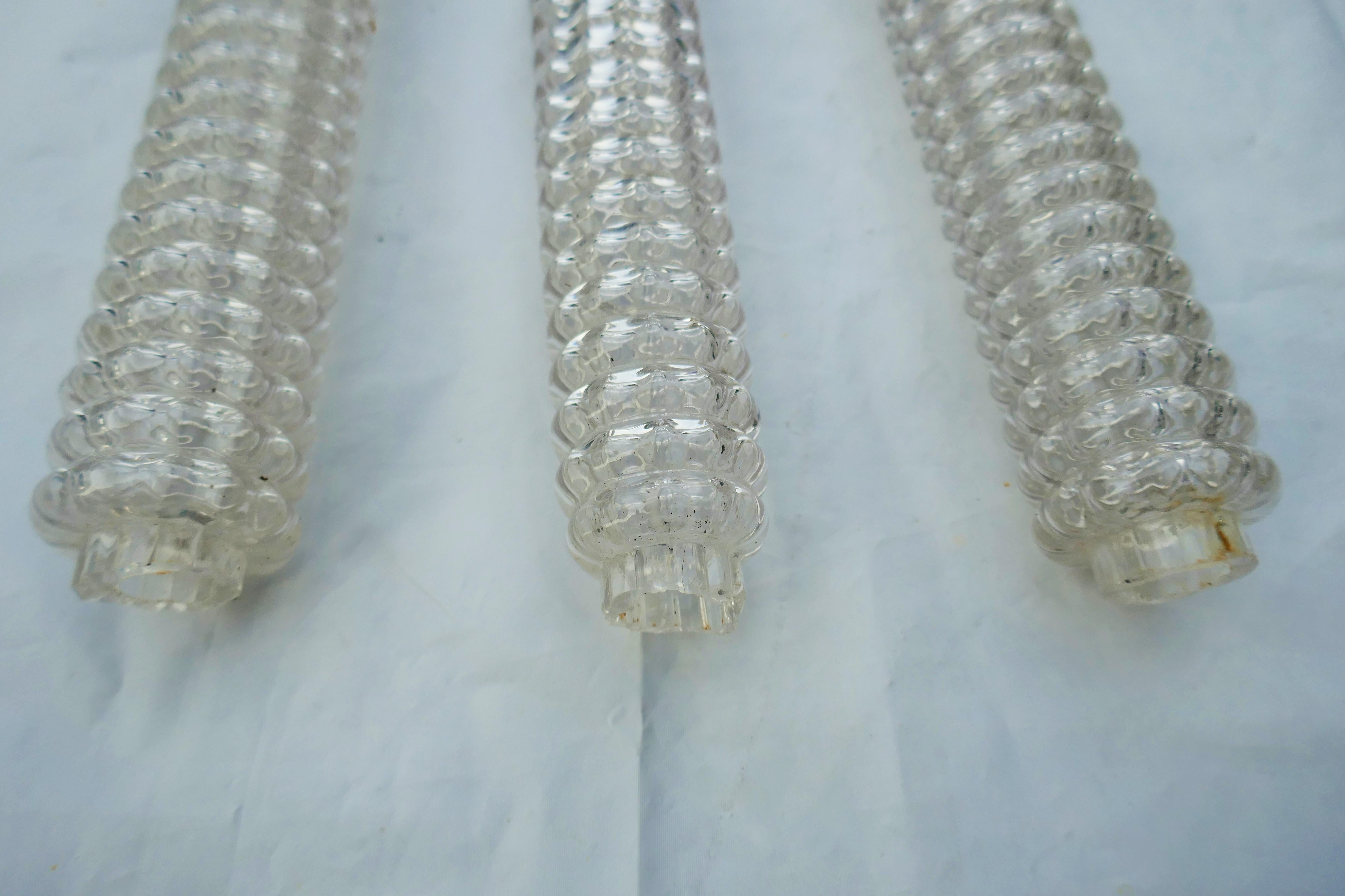 Art Deco chandelier attributed to Venini For Sale 11