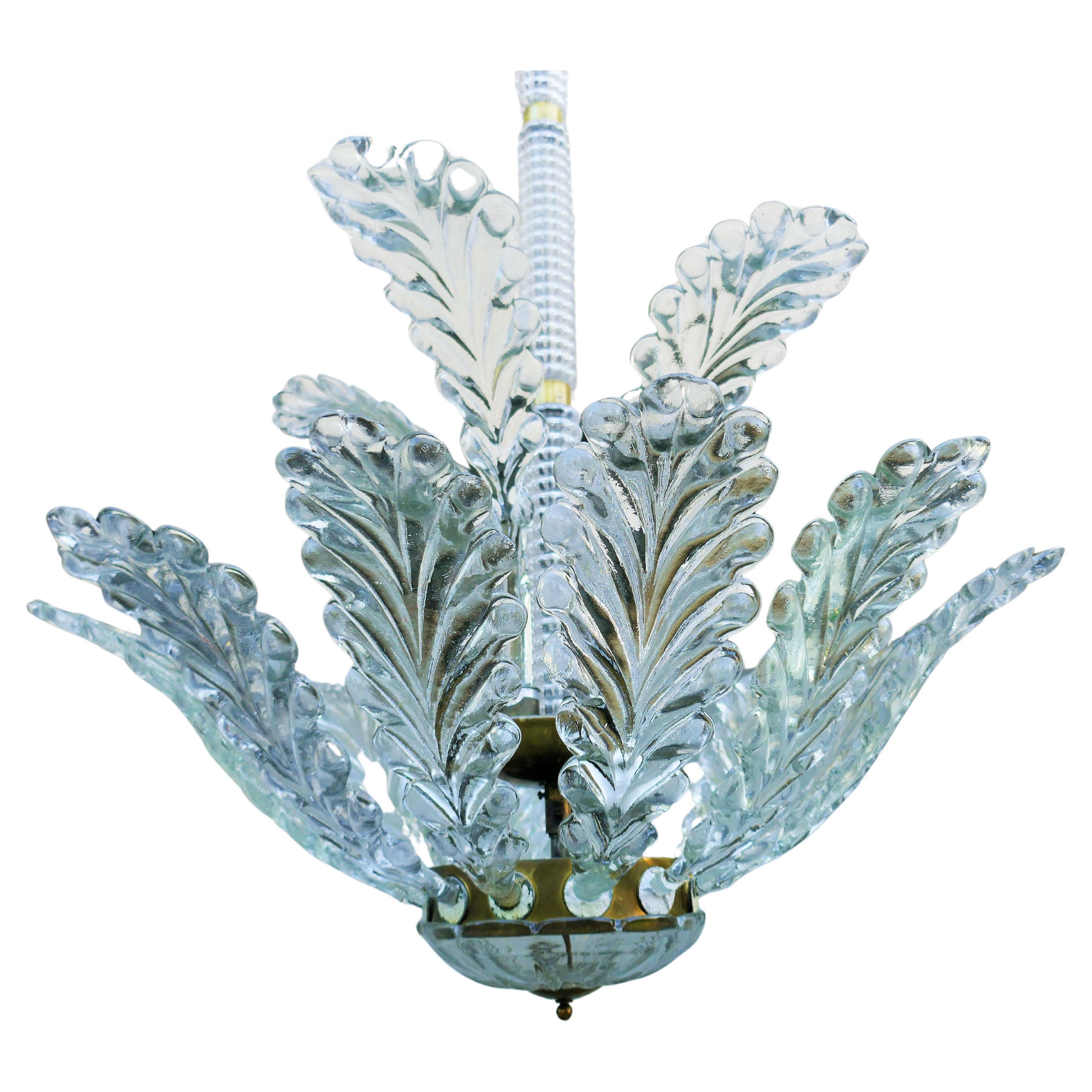 Art Deco chandelier attributed to Venini In Good Condition For Sale In Lugo, IT