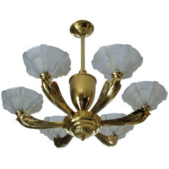 Art déco-Kronleuchter von Boris Lacroix, Frankreich, 1935