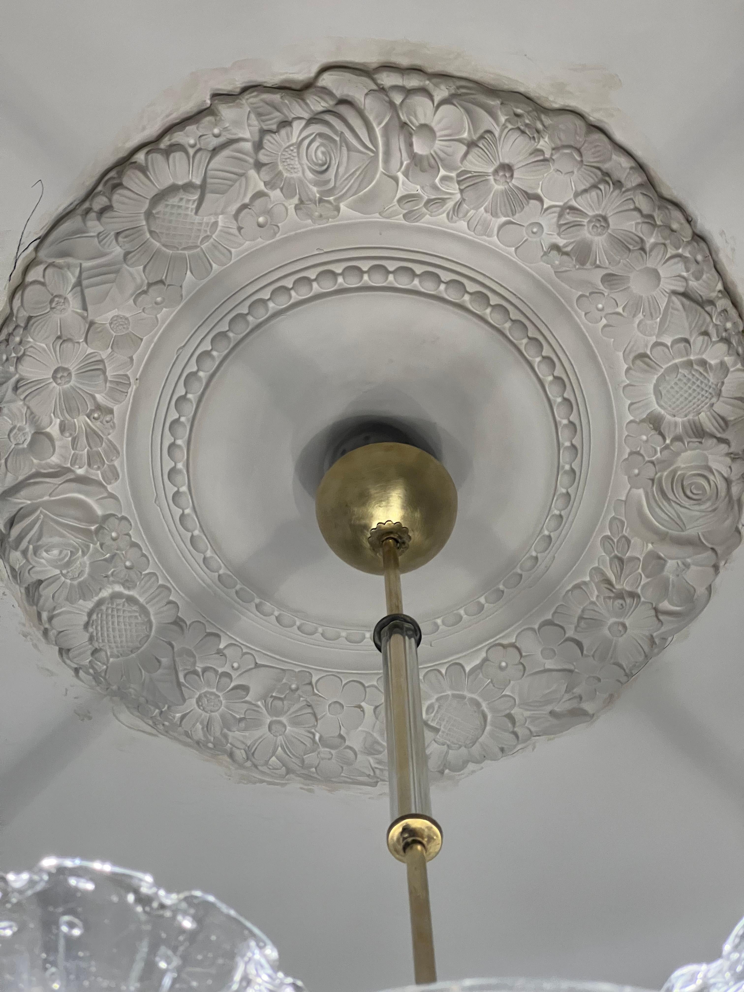Art Deco Chandelier by Ercole Barovier, Murano, 1940 For Sale 10