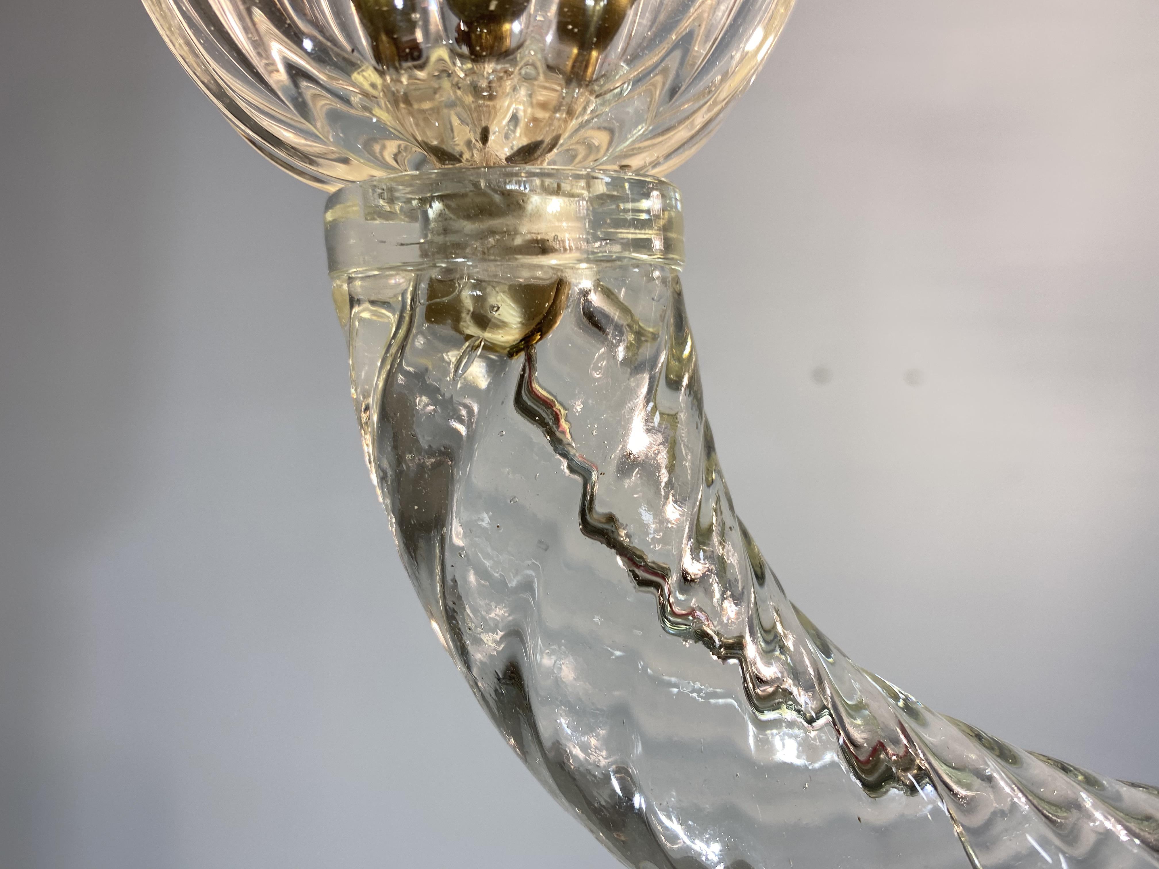 Art Deco Chandelier by Ercole Barovier, Murano, 1940s 5