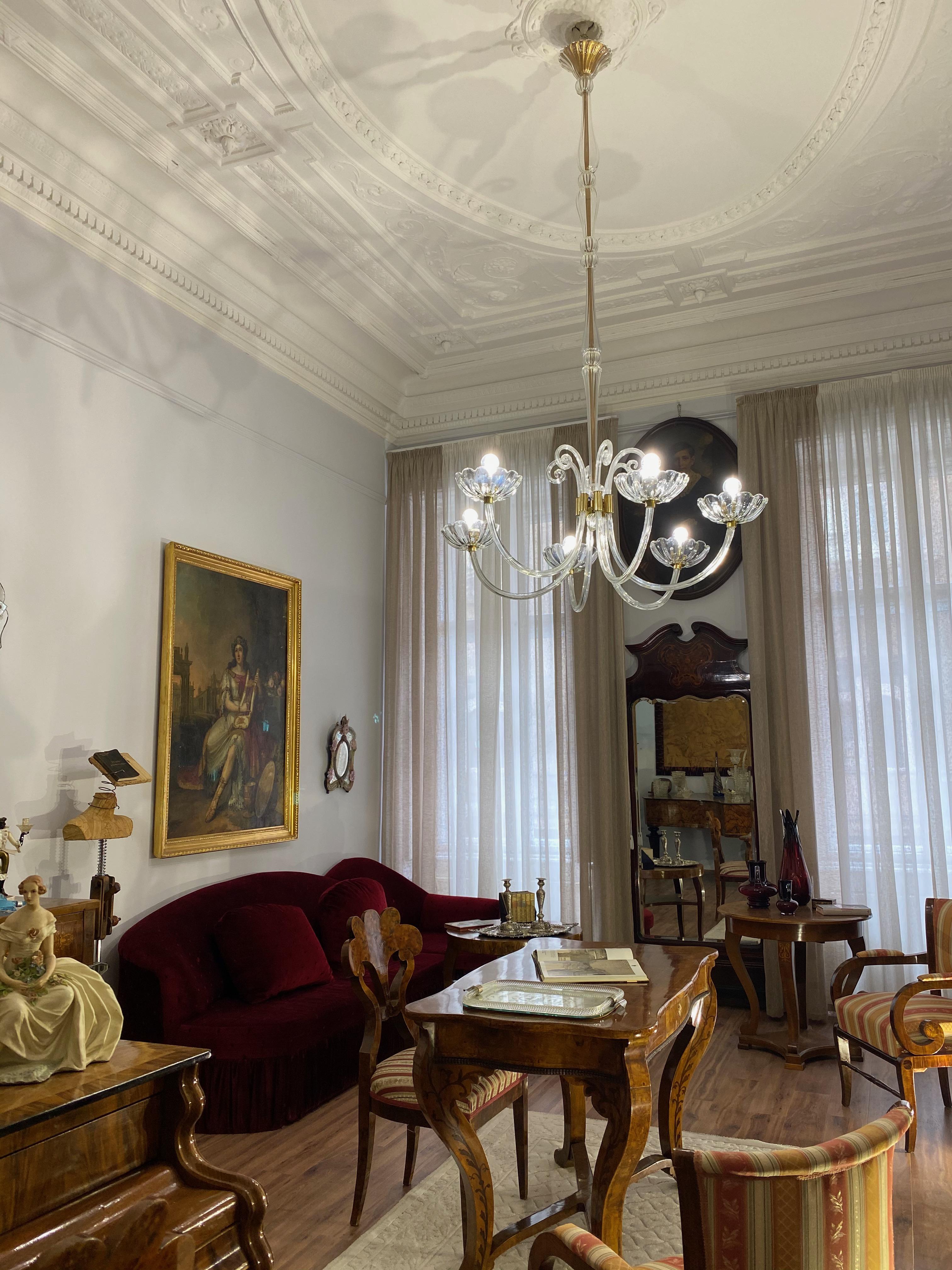 Lámpara Art Déco de Ercole Barovier, Murano, años 40 en venta 12