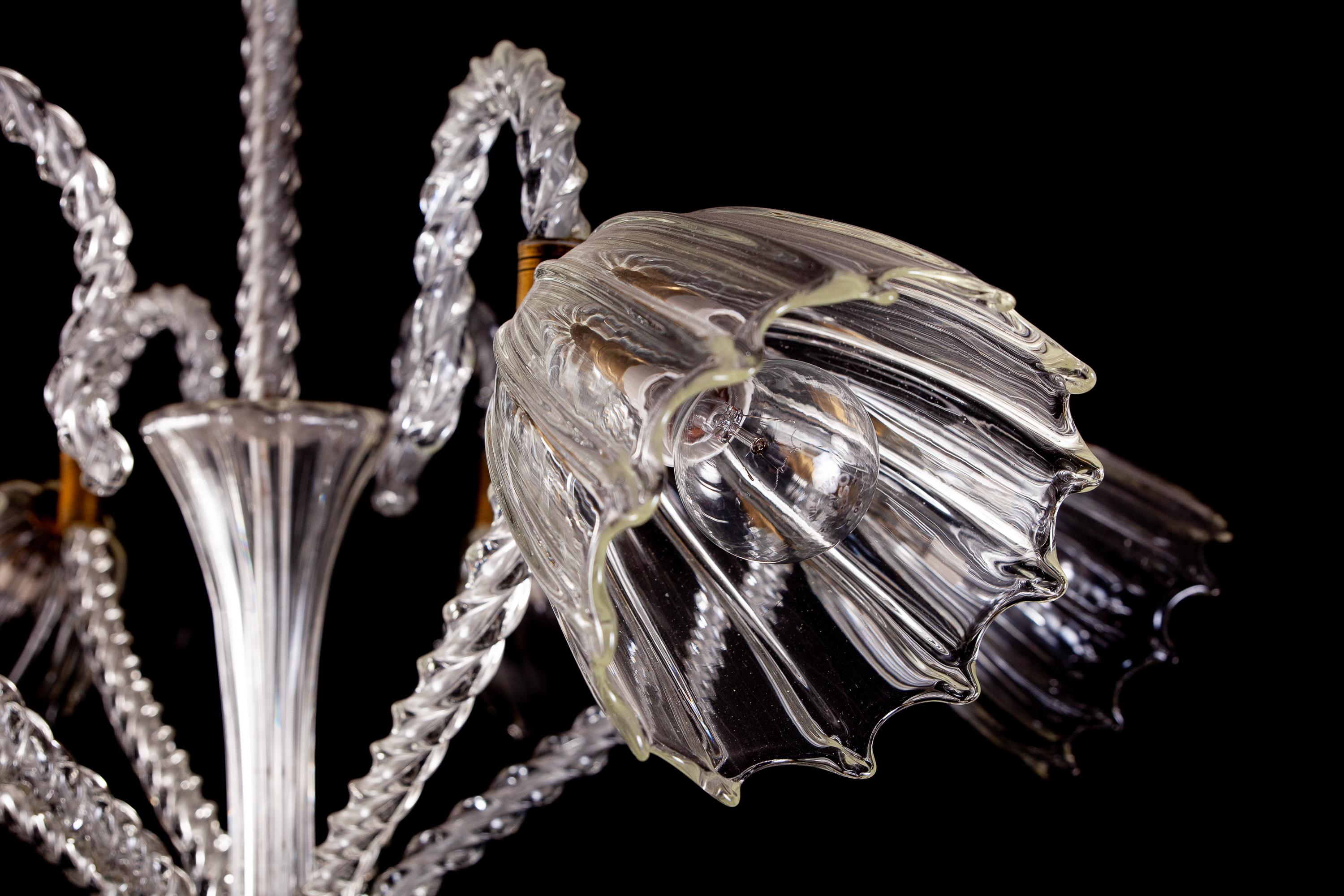 Art Deco Chandelier by Ercole Barovier Murano 1940s In Excellent Condition In Rome, IT