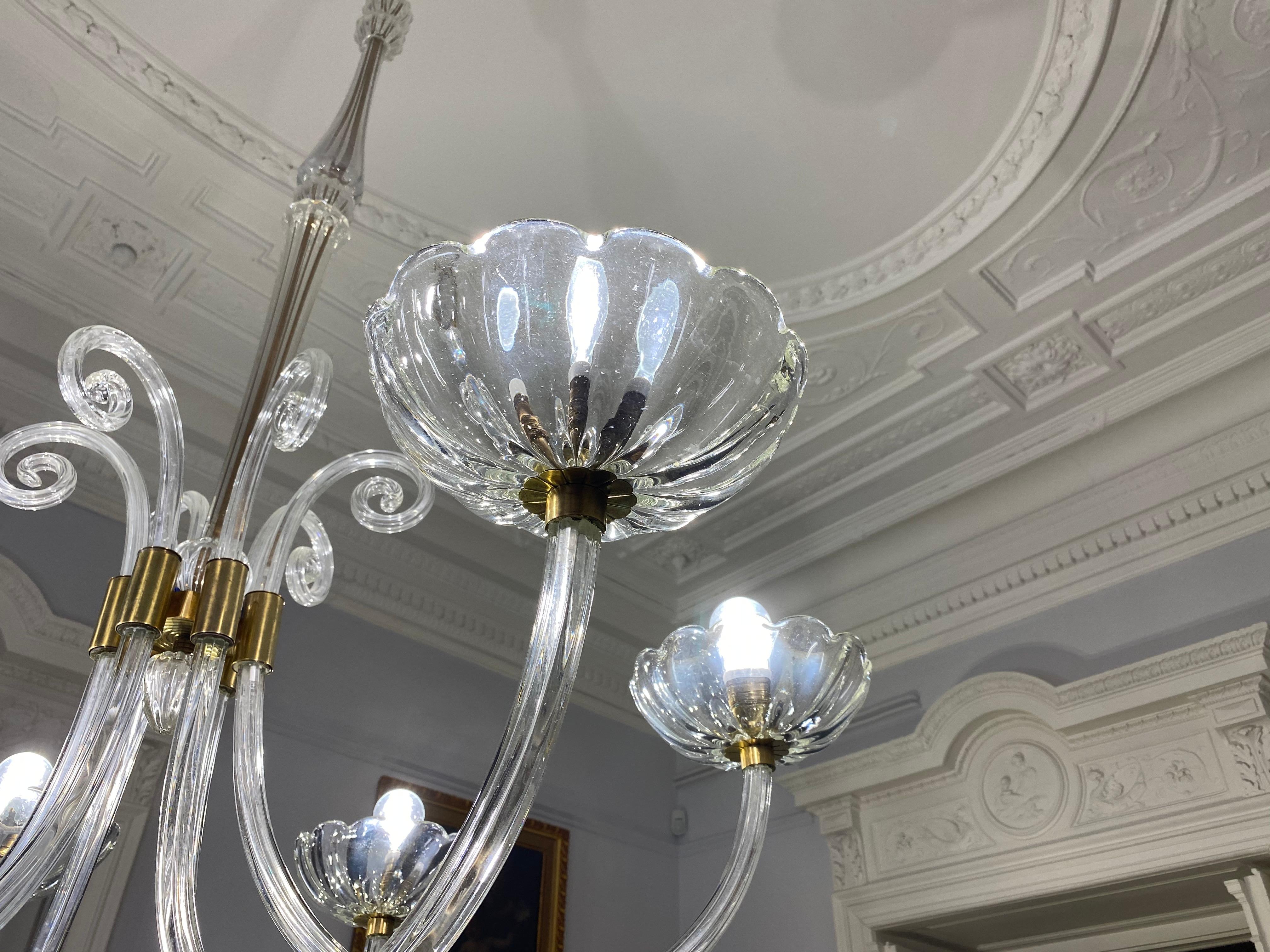 Lámpara Art Déco de Ercole Barovier, Murano, años 40 en venta 4