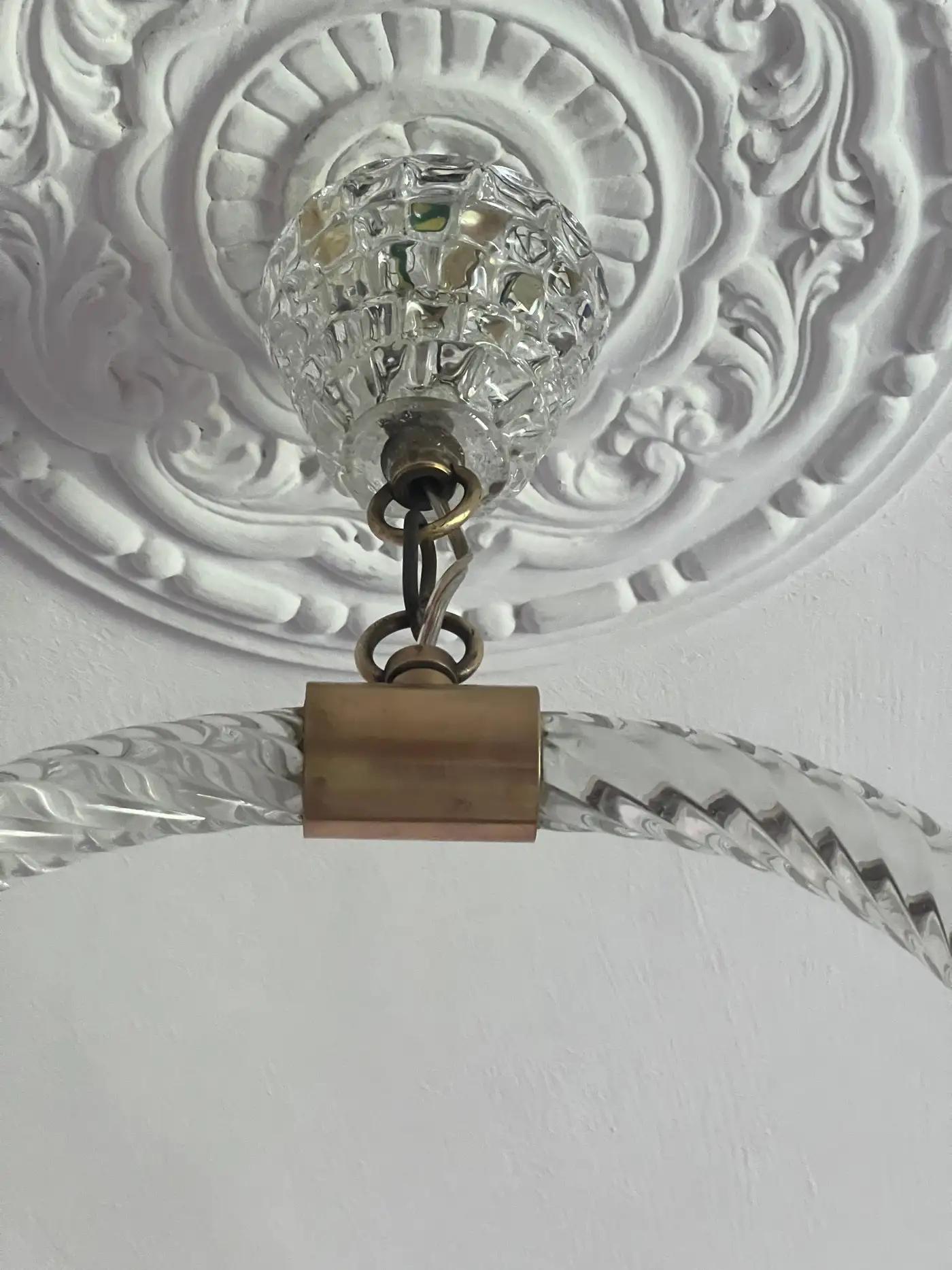 Lustre Art Déco d'Ercole Barovier, Murano, années 1940 en vente 2