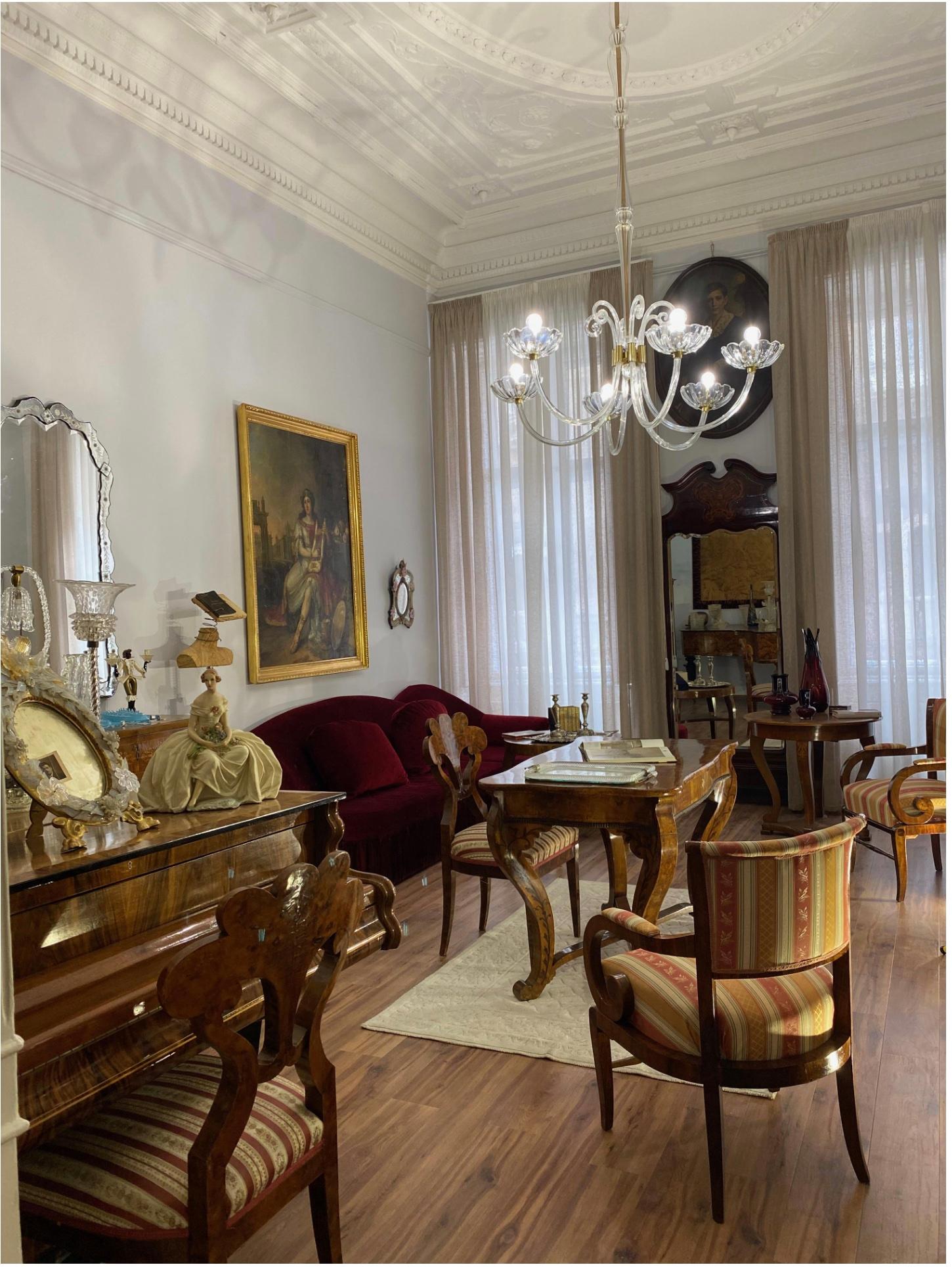 Art Deco Chandelier by Ercole Barovier, Murano, 1940s For Sale 3