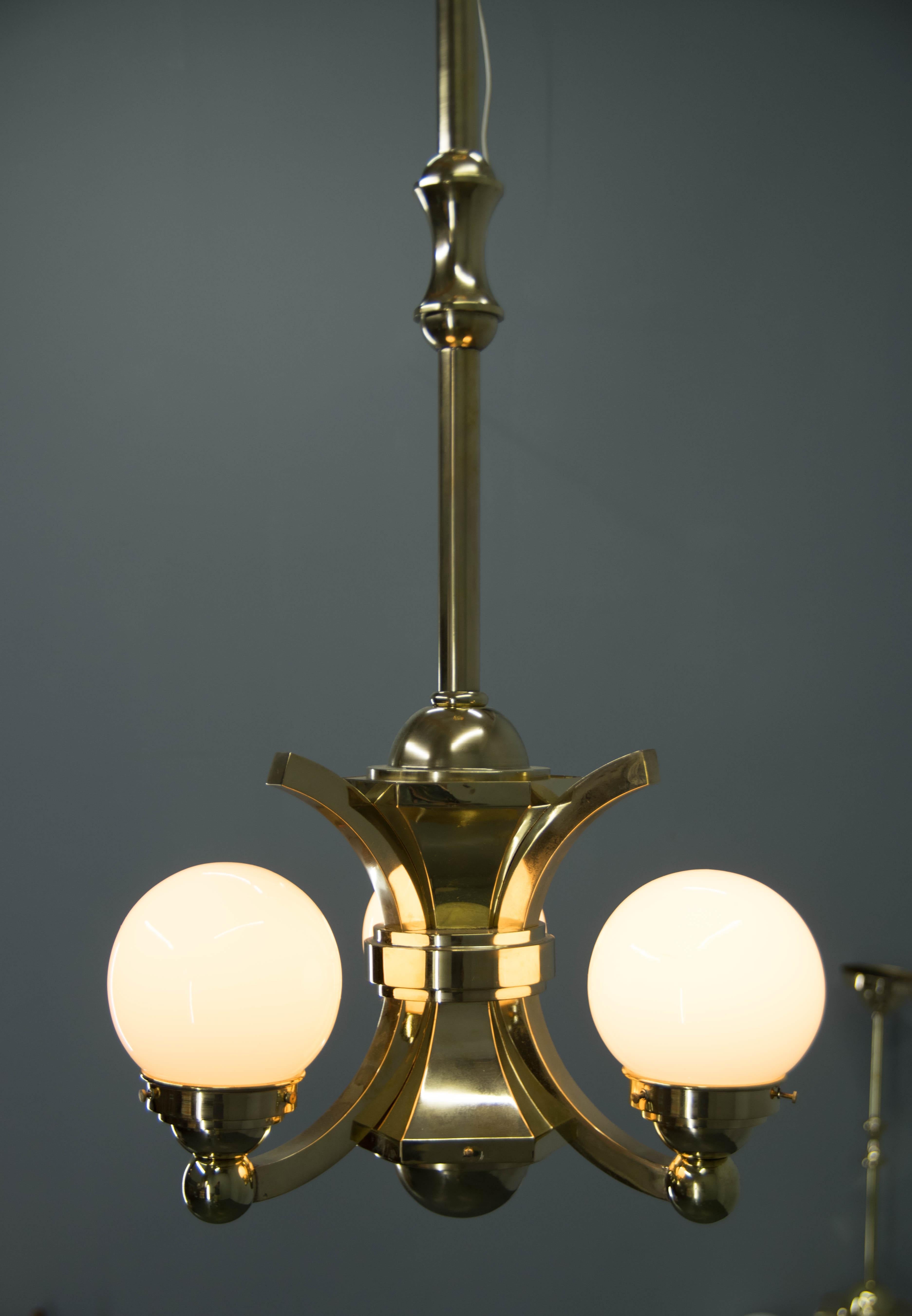 Art-Deco-Kronleuchter von Gocar, 1910er Jahre, restauriert im Angebot 1