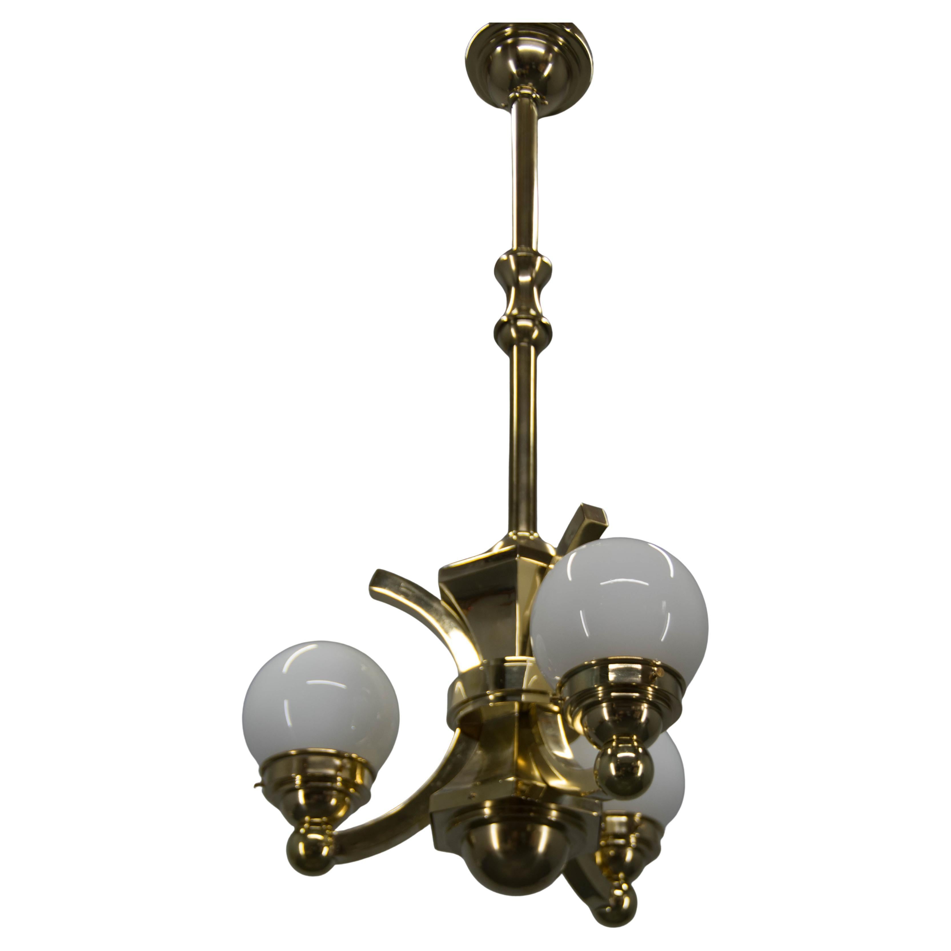 Art-Deco-Kronleuchter von Gocar, 1910er Jahre, restauriert im Angebot
