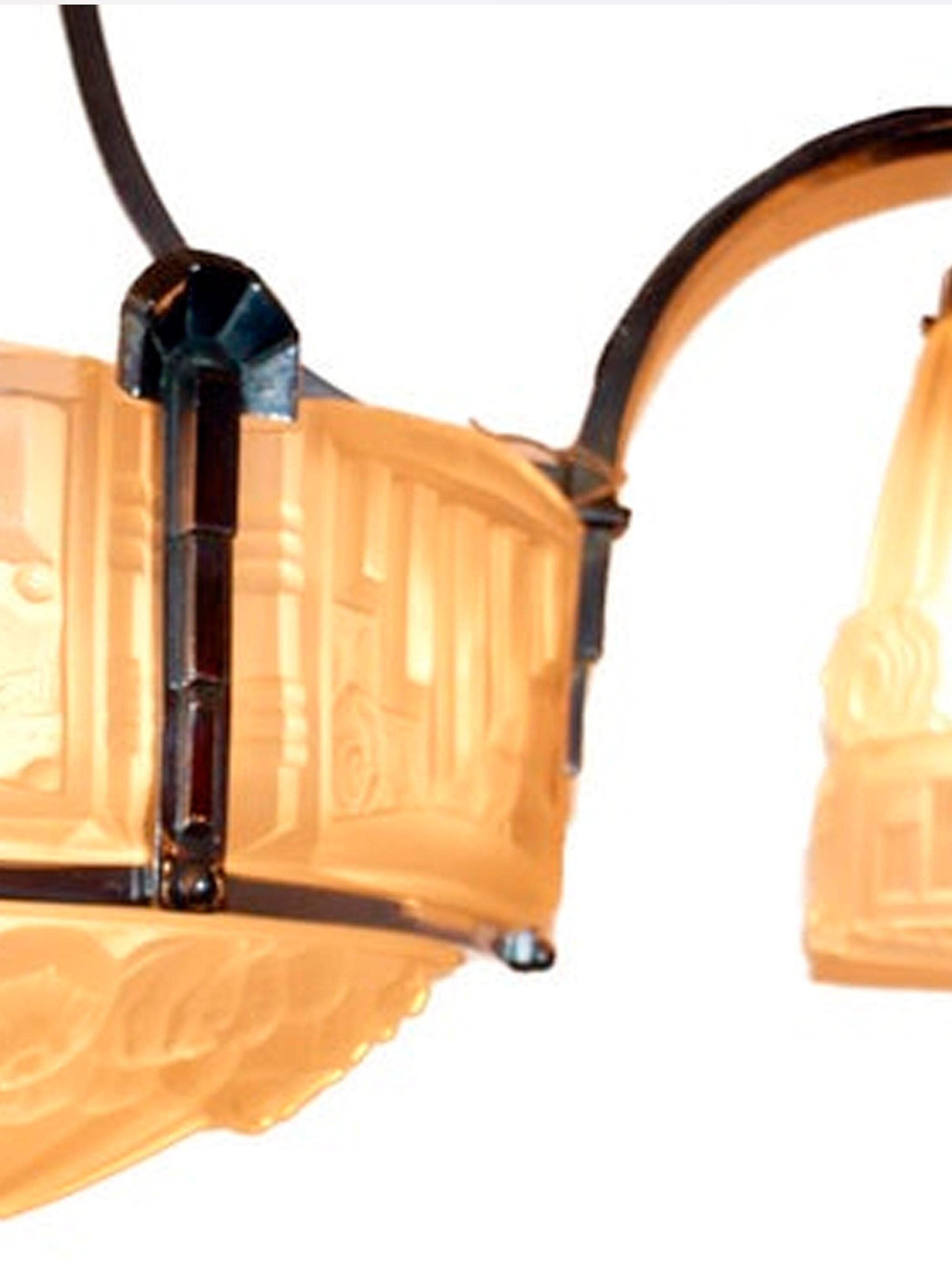 20th Century Art Déco Chandelier by Marius-Ernest Sabino For Sale