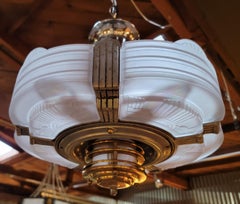 Art Deco Chandelier by Midwest Lighting Circa. 1920's