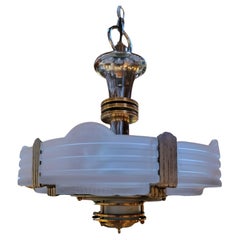 Vintage Art Deco Chandelier by Midwest Lighting Circa. 1920's