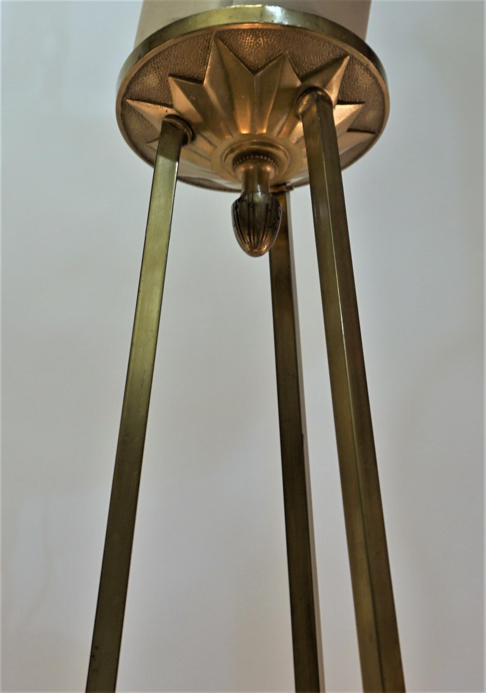Art Deco Chandelier by Muller Freres In Good Condition In Fairfax, VA