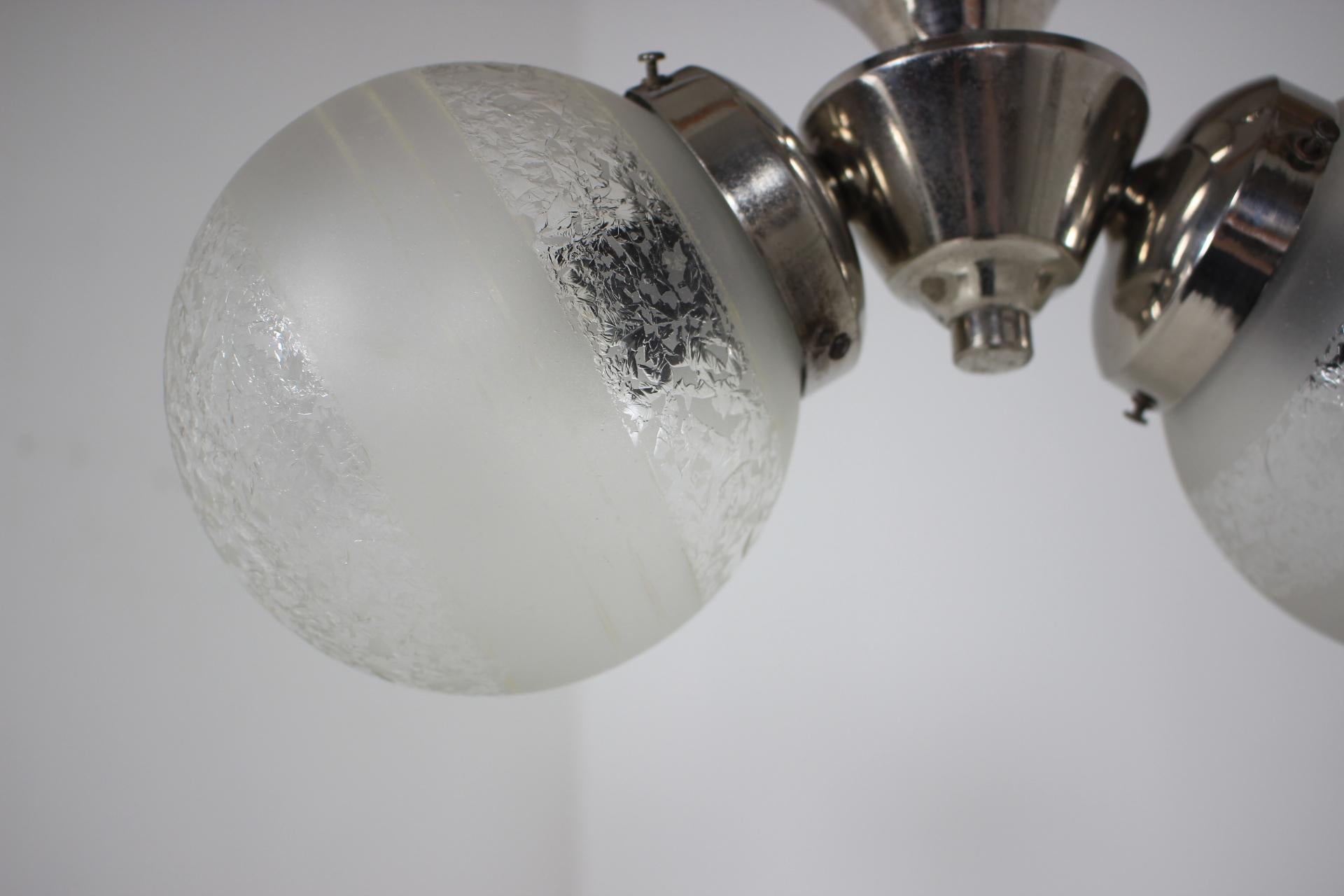 Art Deco Chandelier by Napako, 1930s For Sale 4