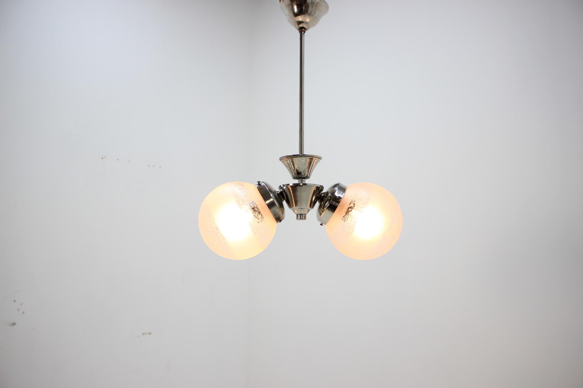 Art Deco Chandelier by Napako, 1930s In Good Condition For Sale In Praha, CZ