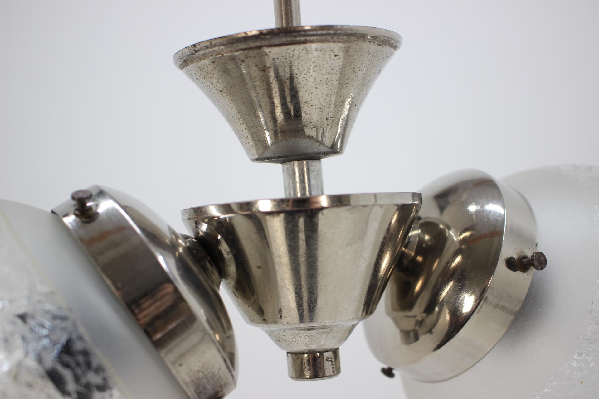 Art Deco Chandelier by Napako, 1930s For Sale 1