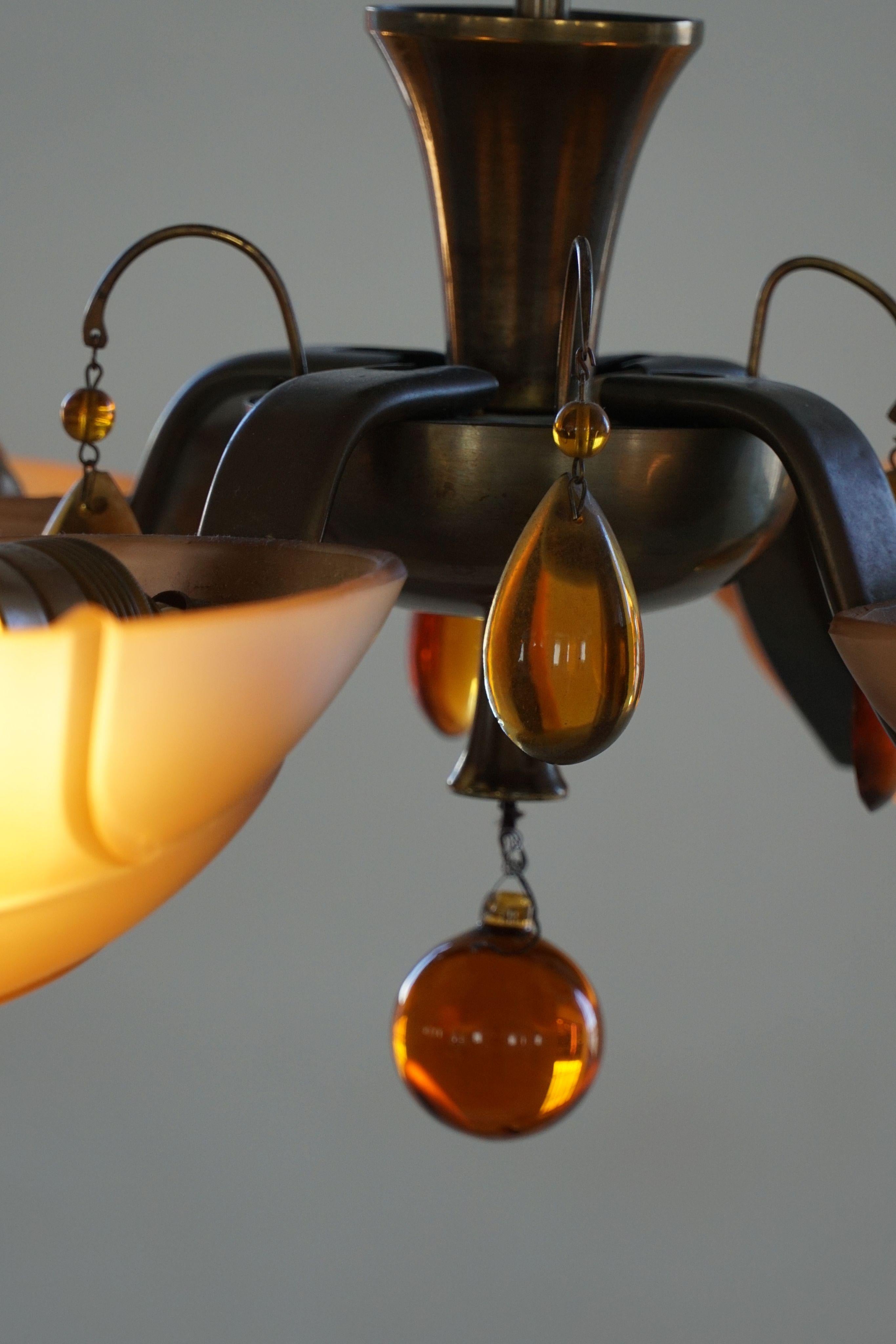 Art-Deco-Kronleuchter von Paavo Tynell für Taito Oy, Finnland, 1930er Jahre (Art déco) im Angebot