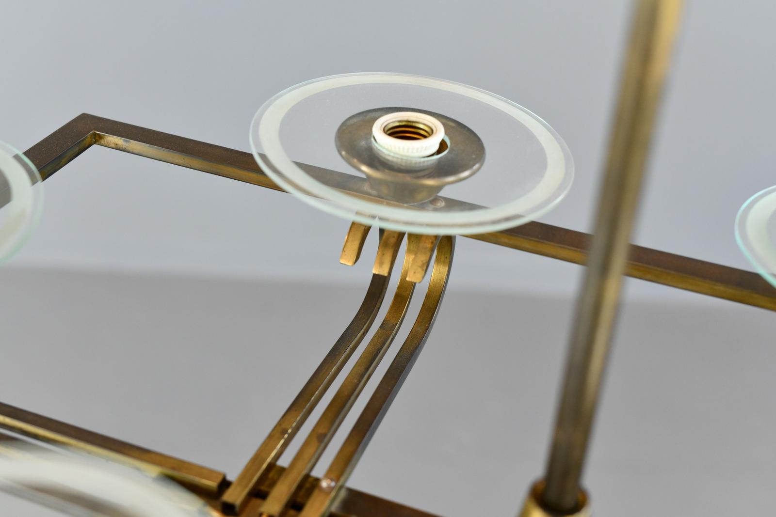 Art Deco Chandelier Circa 1930s For Sale 11