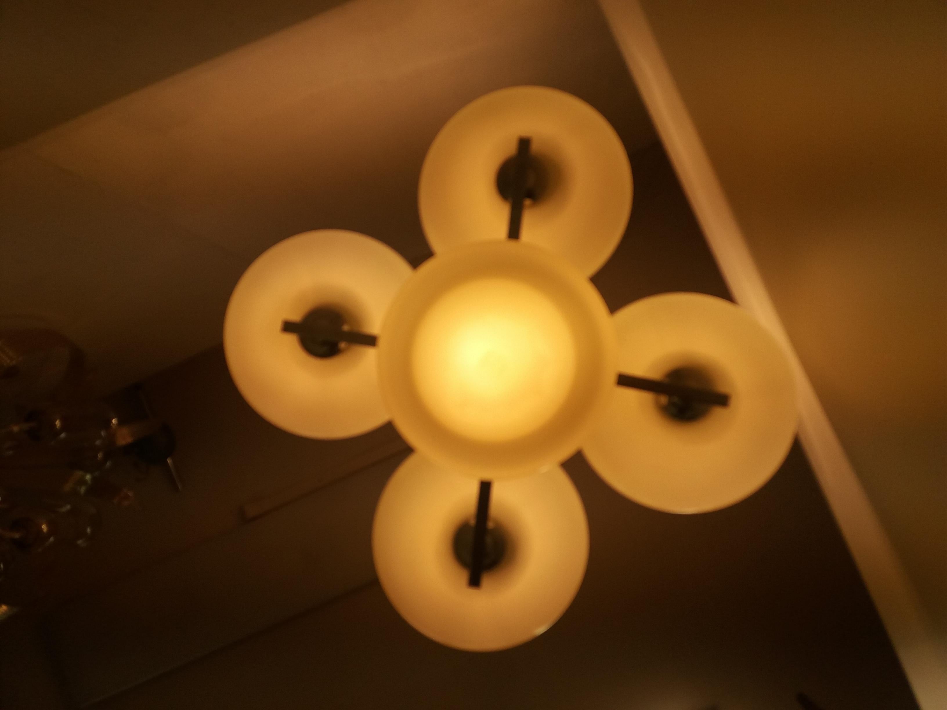 Metà XX secolo Lampadario Art Deco, Cecoslovacchia in vendita
