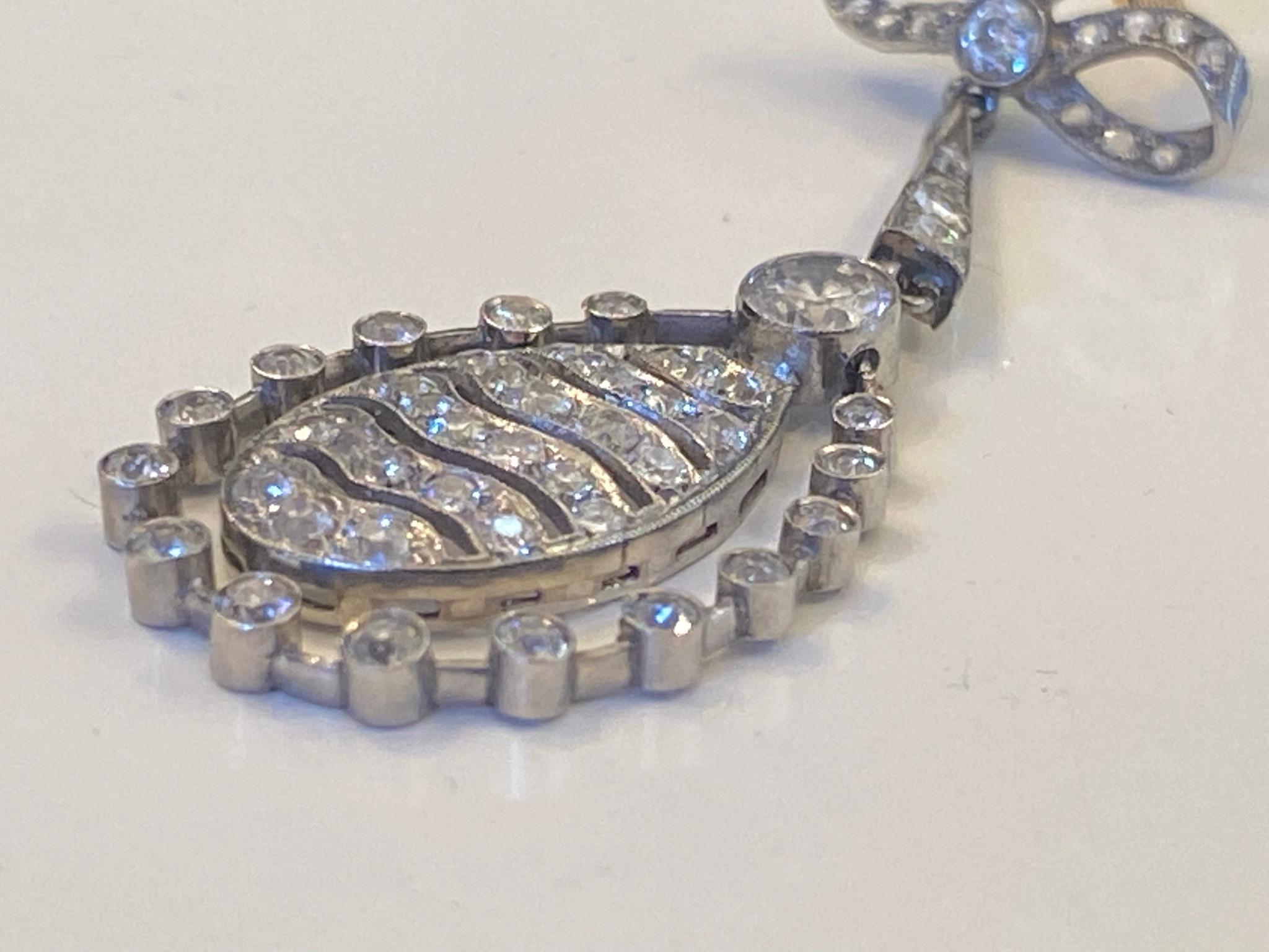 Chandelier-Diamant-Ohrringe im Art déco-Stil im Angebot 2