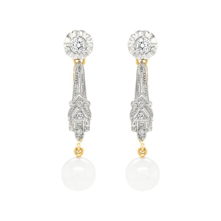 Art Deco Chandelier Earrings at 1stDibs