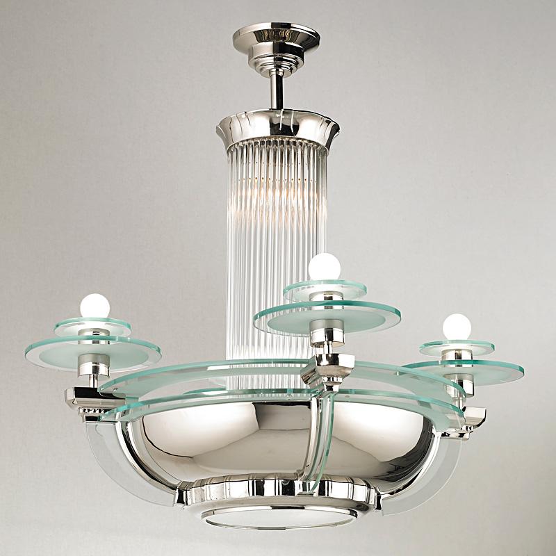 Contemporary Art Deco Chandelier For Sale