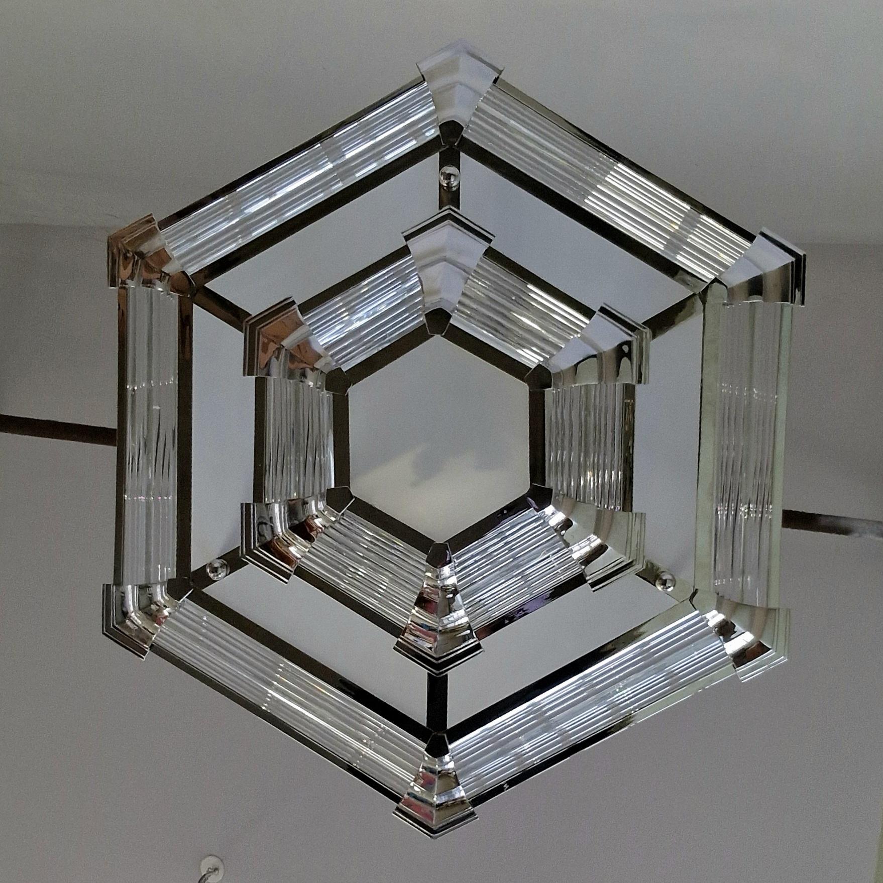 Contemporary Art Deco Chandelier For Sale