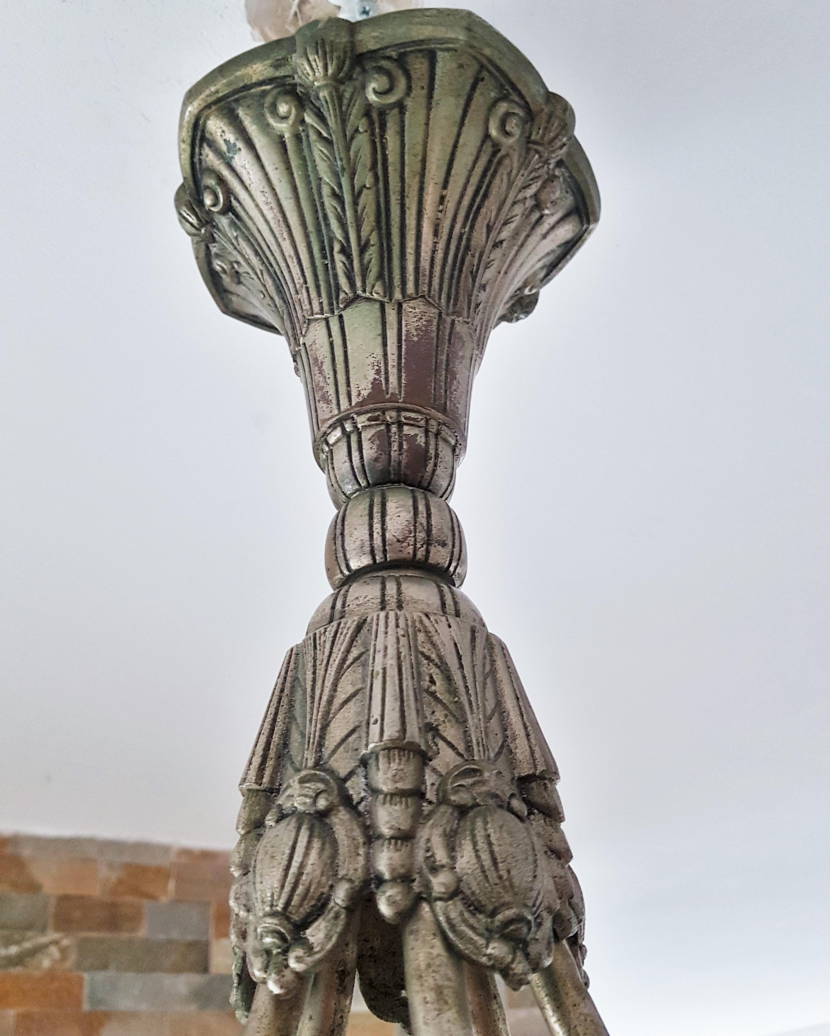 Art Deco Chandelier, France, 1925 8