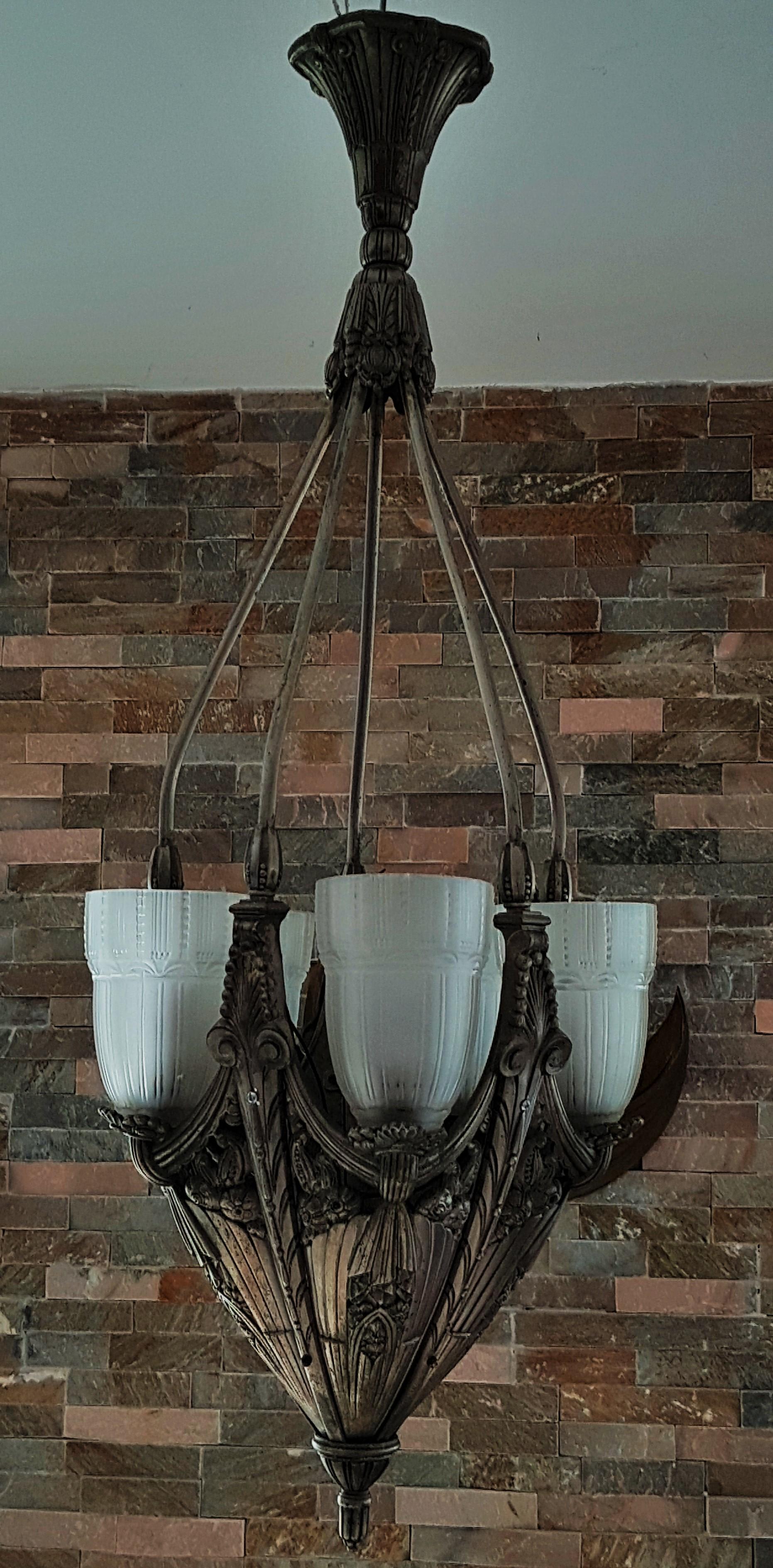 Art Deco Chandelier, France, 1925 1