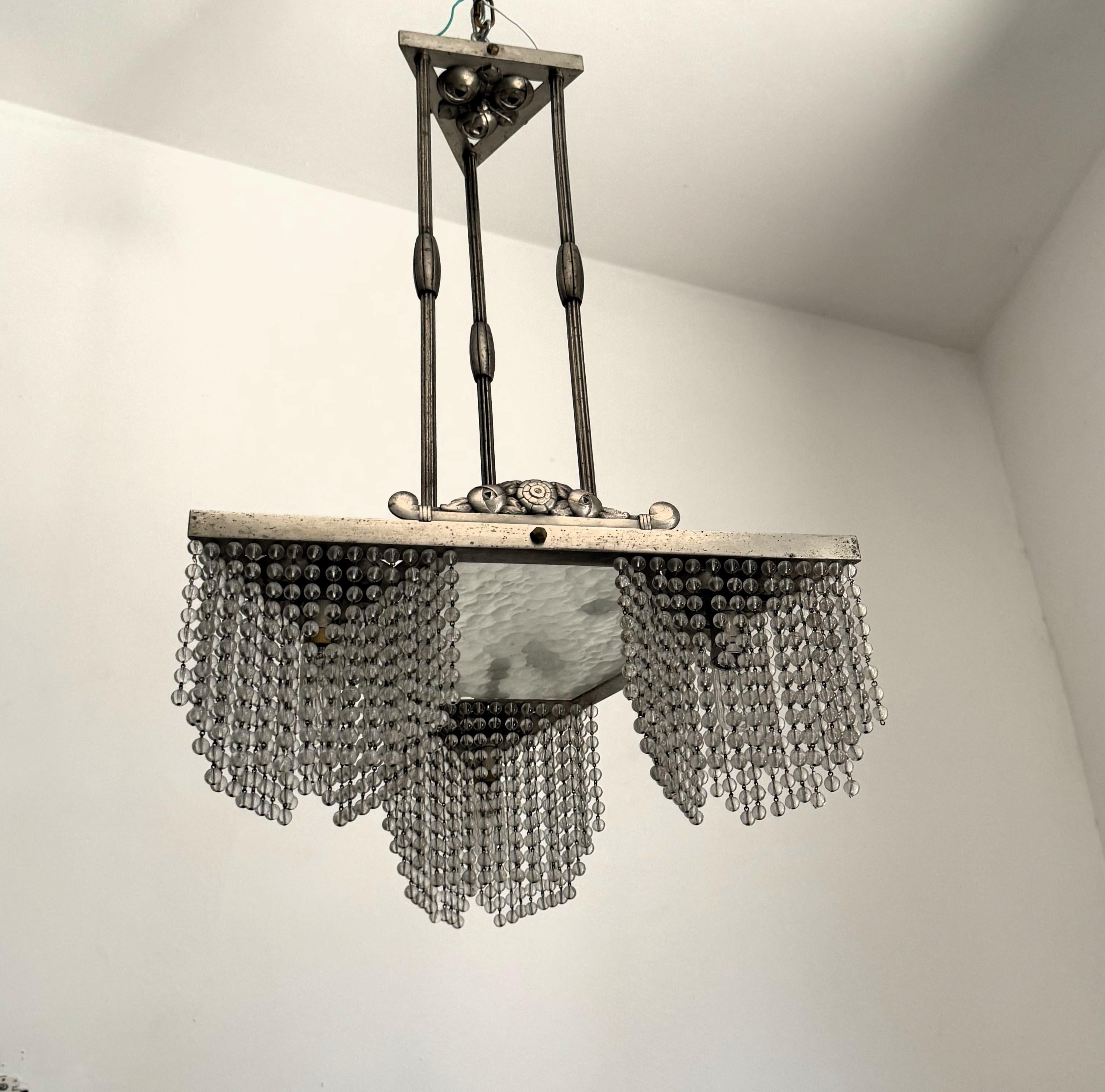 Early 20th Century Art Deco Chandelier France circa 1920s For Sale