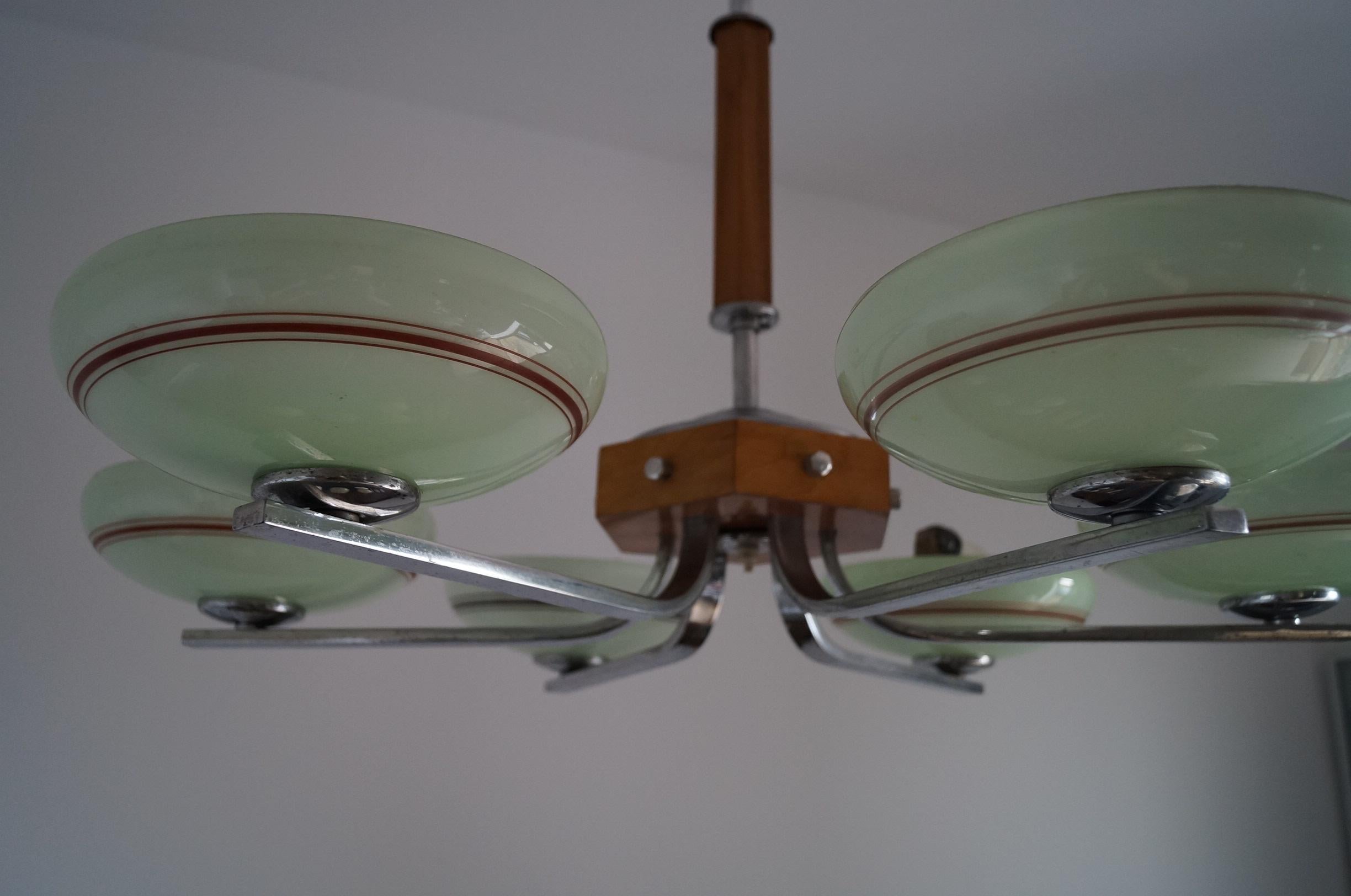 Art Deco Chandelier from 1930 For Sale 5