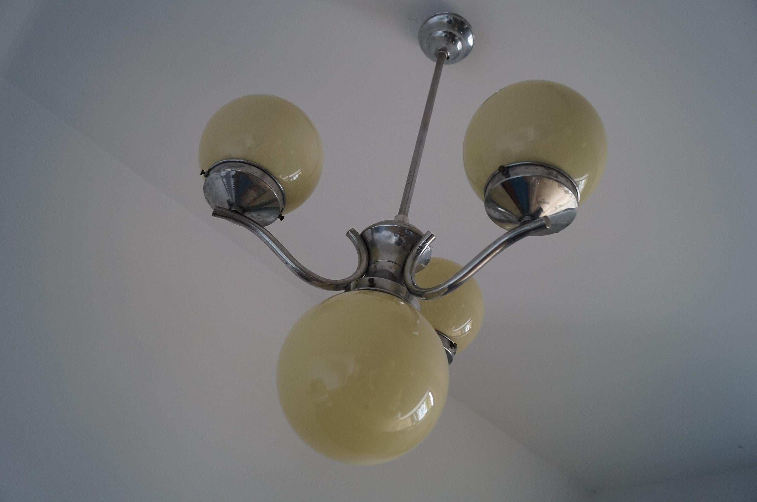 Czech Art Deco Chandelier from 1930 For Sale