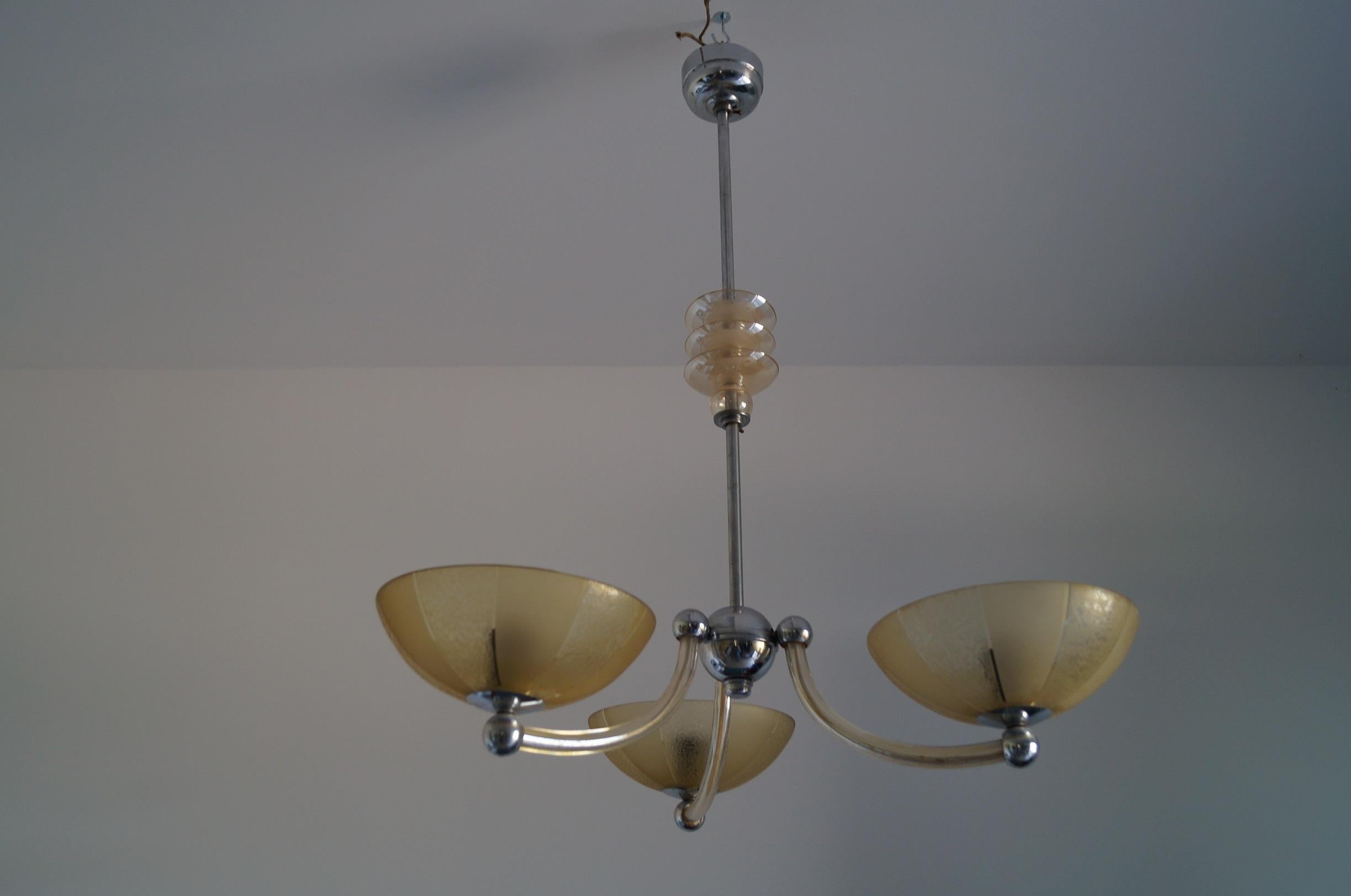 Art Deco Chandelier from 1940, For Sale 8