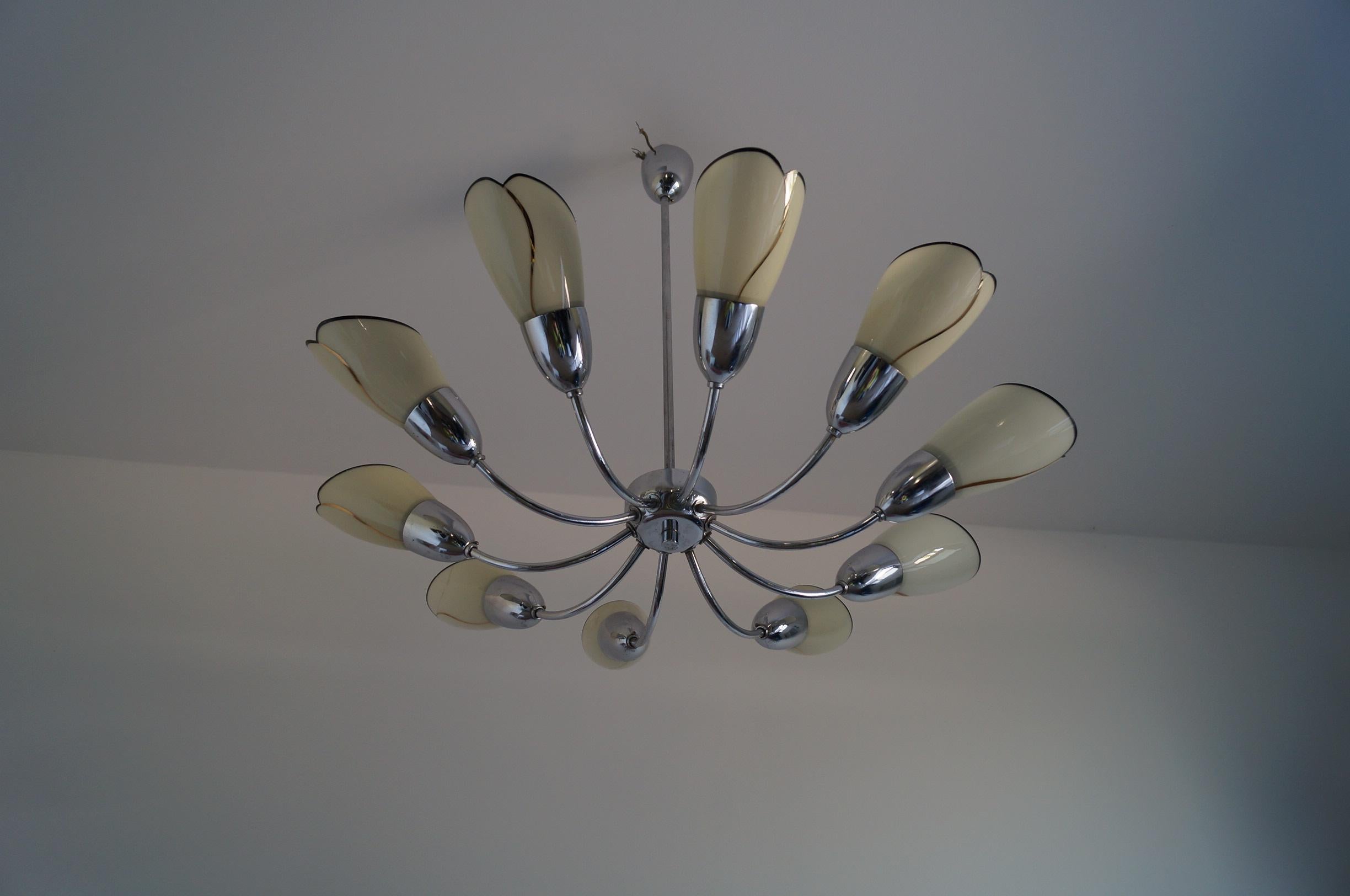Art Deco Chandelier from 1950 For Sale 5