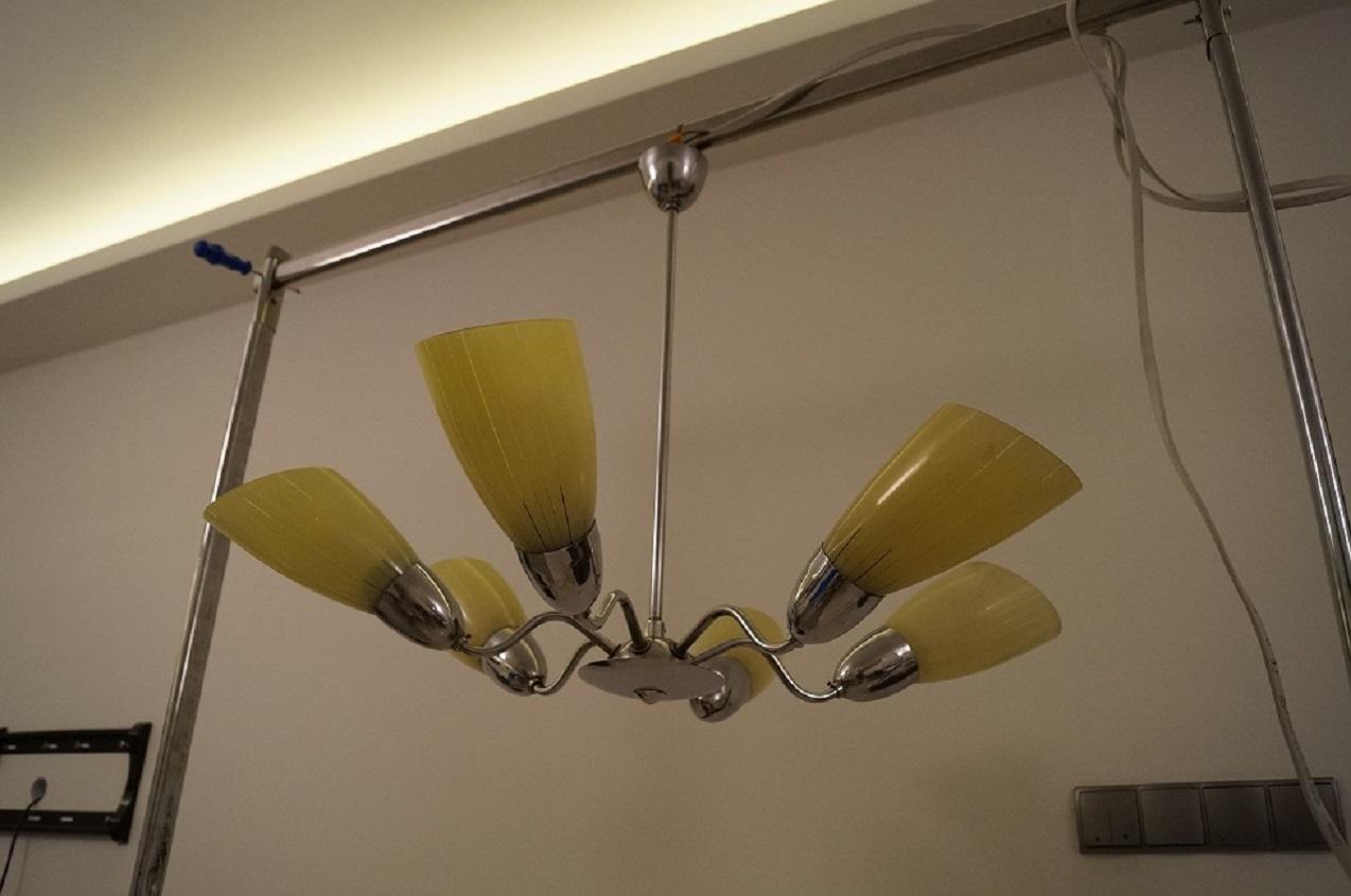 Art Deco Chandelier from 1950, For Sale 5