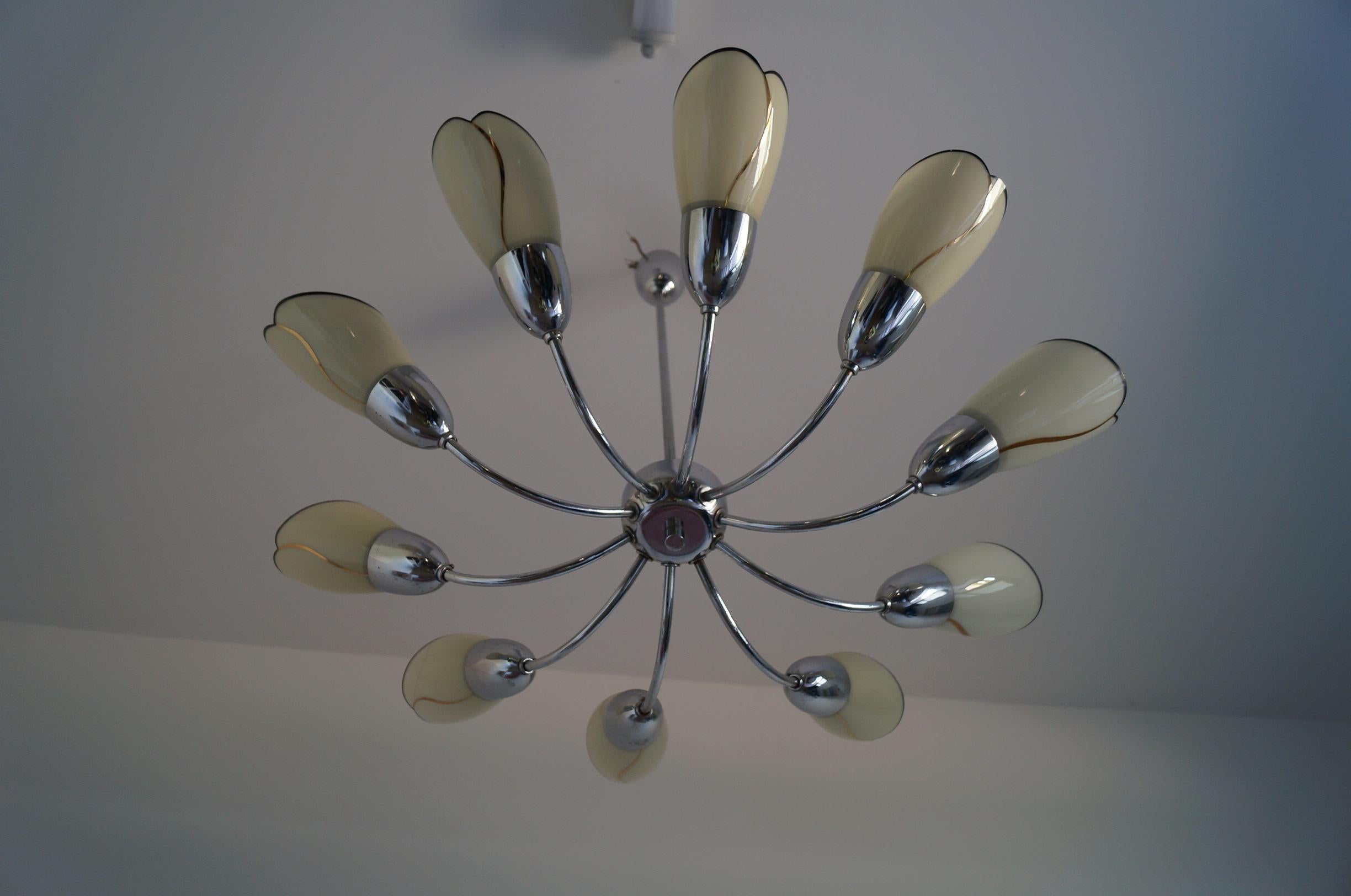 Art Deco Chandelier from 1950 For Sale 6