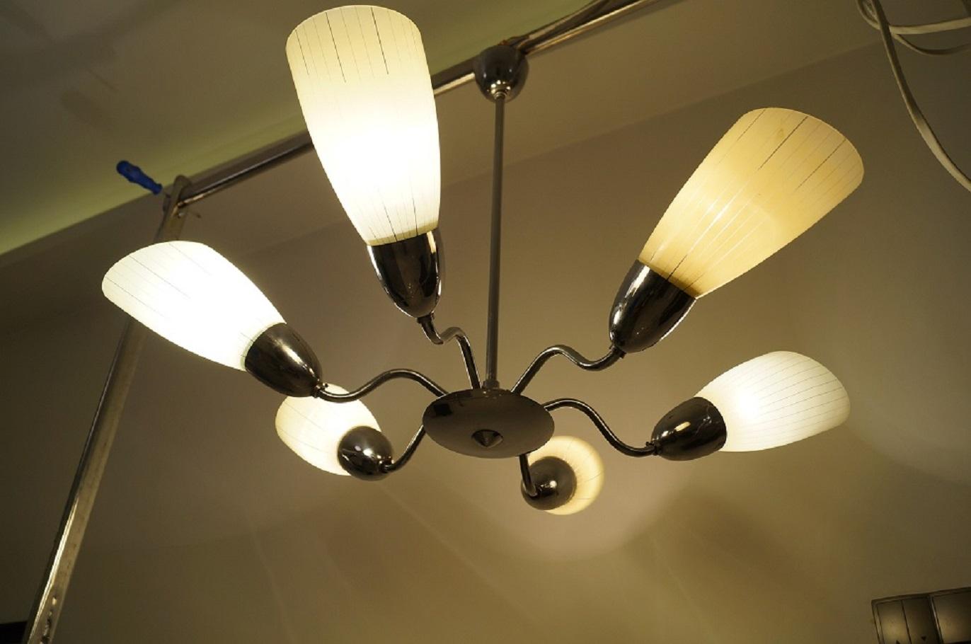 Mid-20th Century Art Deco Chandelier from 1950, For Sale
