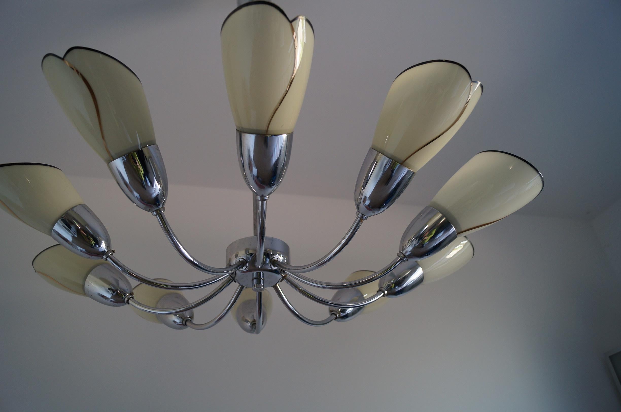 Art Deco Chandelier from 1950 For Sale 3