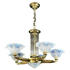 Art Deco chandelier from Petitot & Ezan, 1930s