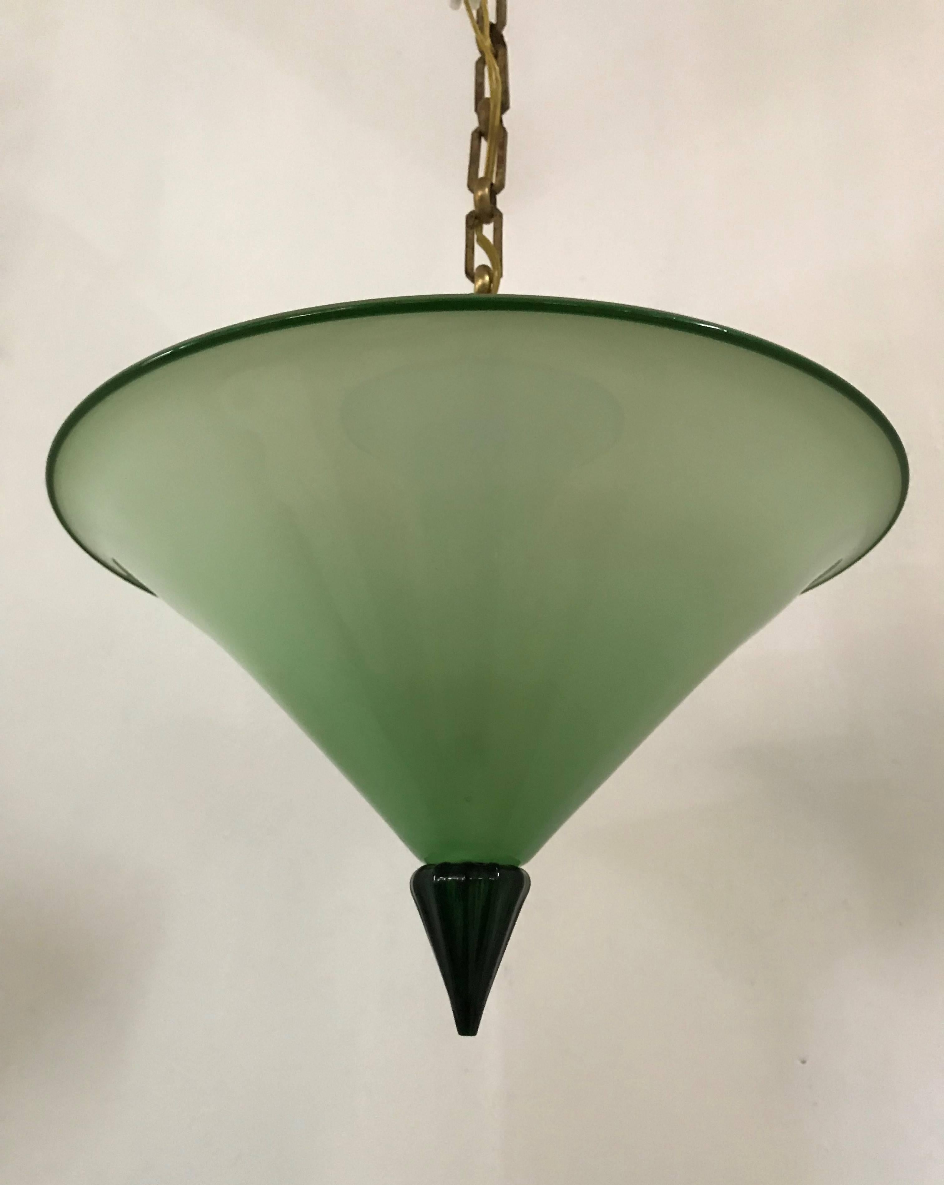 Mid-20th Century Art Deco Chandelier in Murano Glass Attributed to Martinuzzi and Zecchin